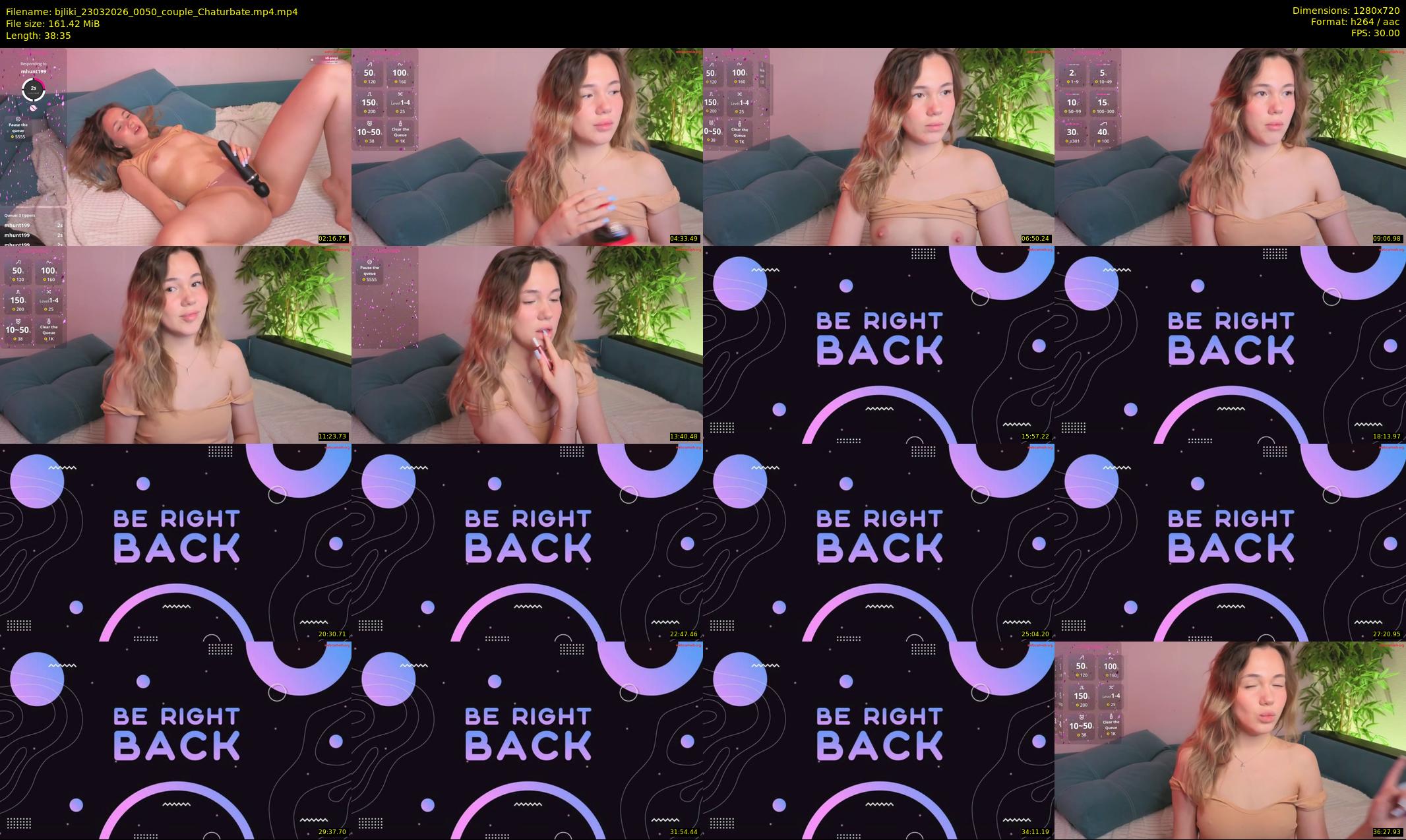 bjliki — 39 minute Chaturbate couple cam show recording, 720p, Mar 23, 2026