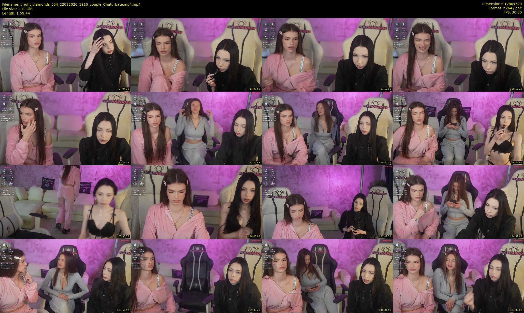 bright_diamonds_054 — 120 minute Chaturbate couple cam show recording, 720p, Mar 22, 2026