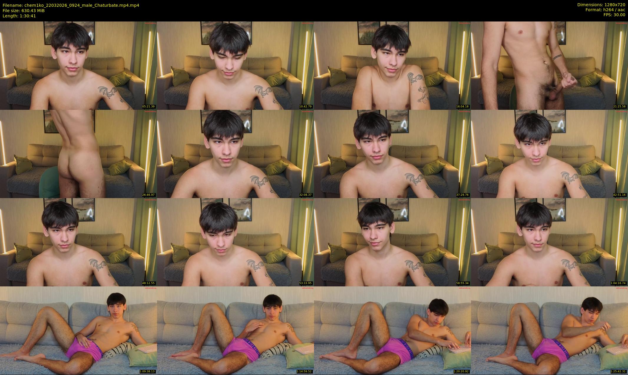 chem1ko — 91 minute Chaturbate male cam show recording, 720p, Mar 22, 2026