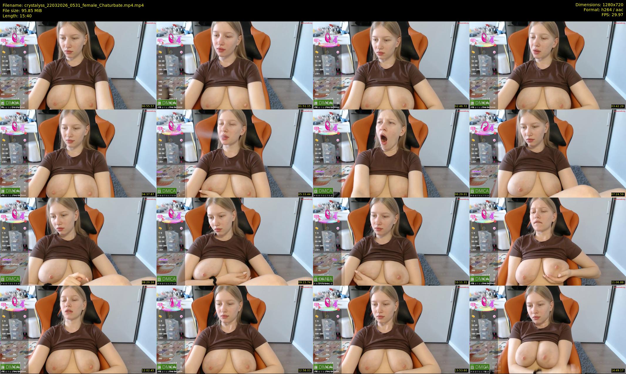 crystalyss — 16 minute Chaturbate female cam show recording, 720p, Mar 22, 2026