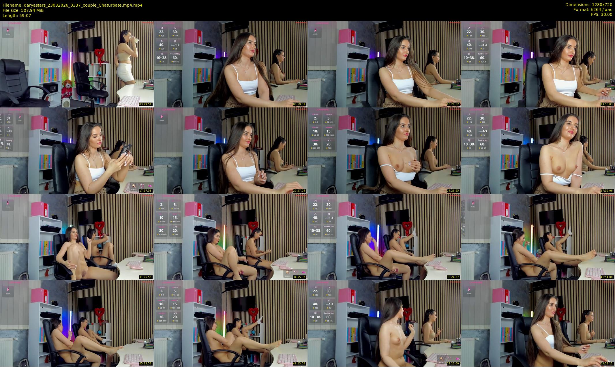 daryastars — 60 minute Chaturbate couple cam show recording, 720p, Mar 23, 2026