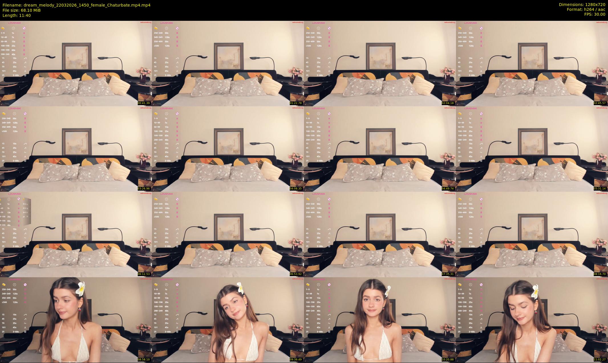 dream_melody — 12 minute Chaturbate female cam show recording, 720p, Mar 22, 2026