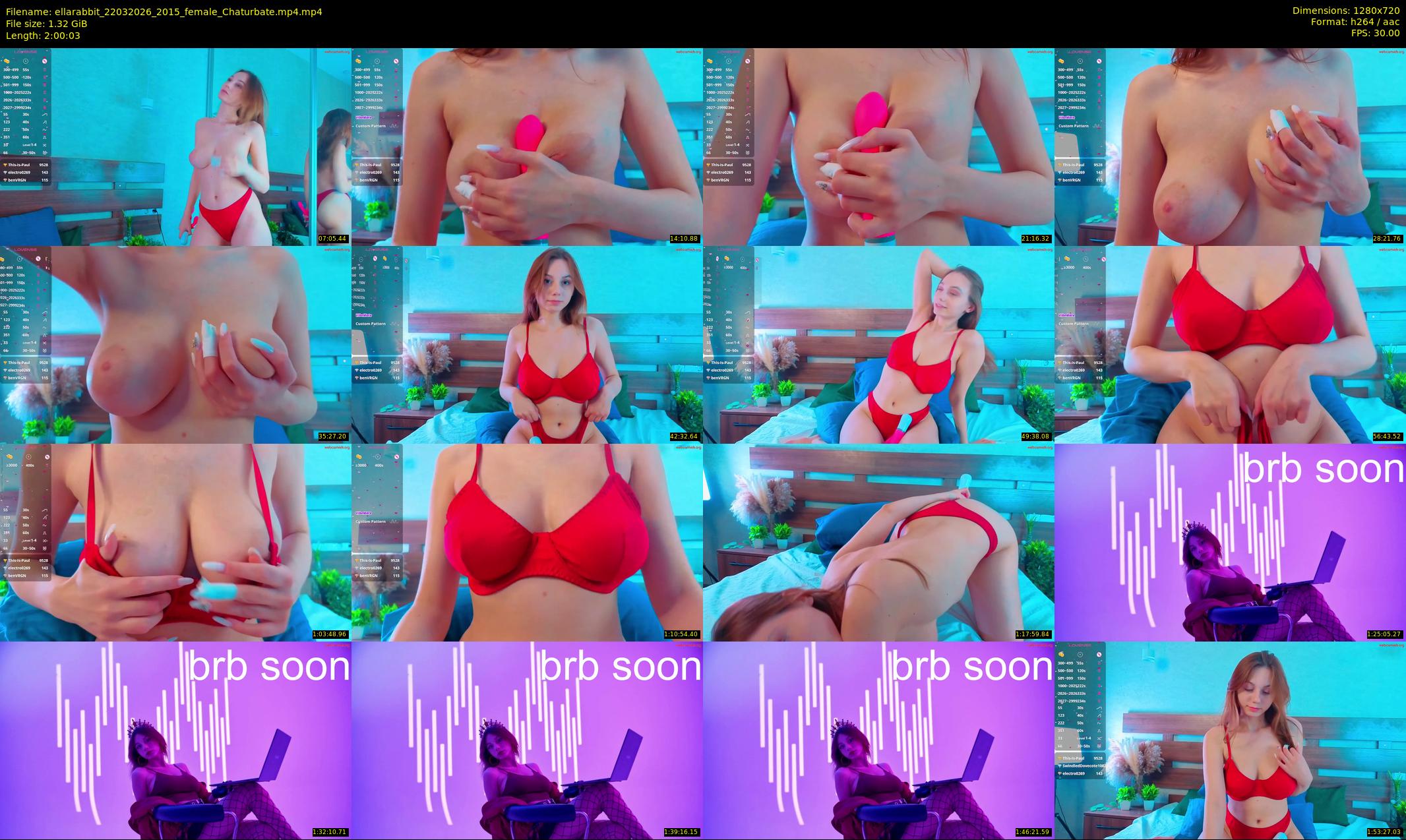 ellarabbit — 121 minute Chaturbate female cam show recording, 720p, Mar 22, 2026