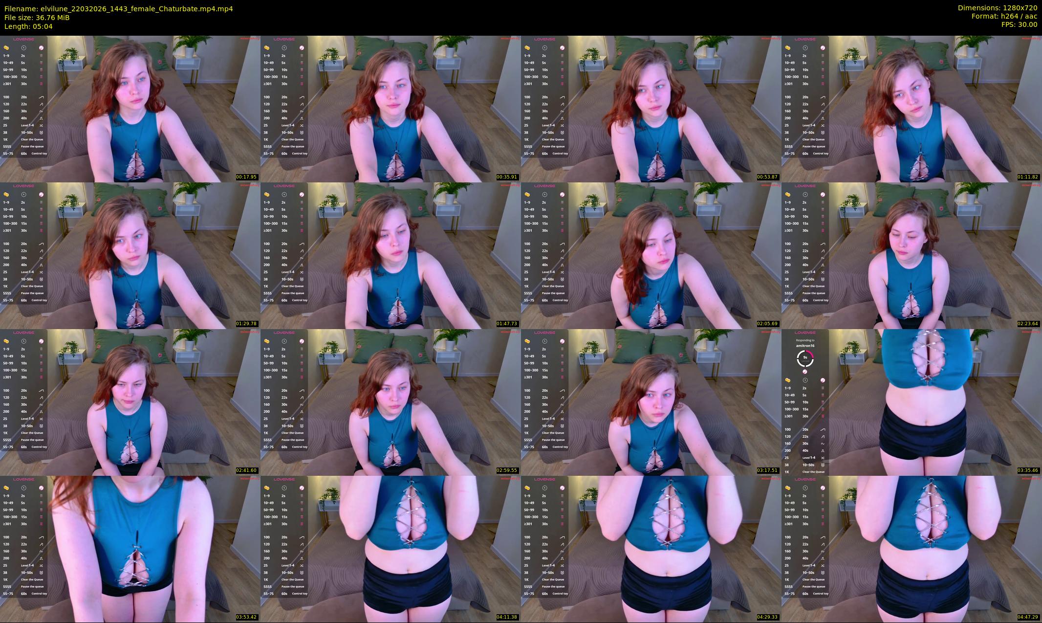 elvilune — 6 minute Chaturbate female cam show recording, 720p, Mar 22, 2026