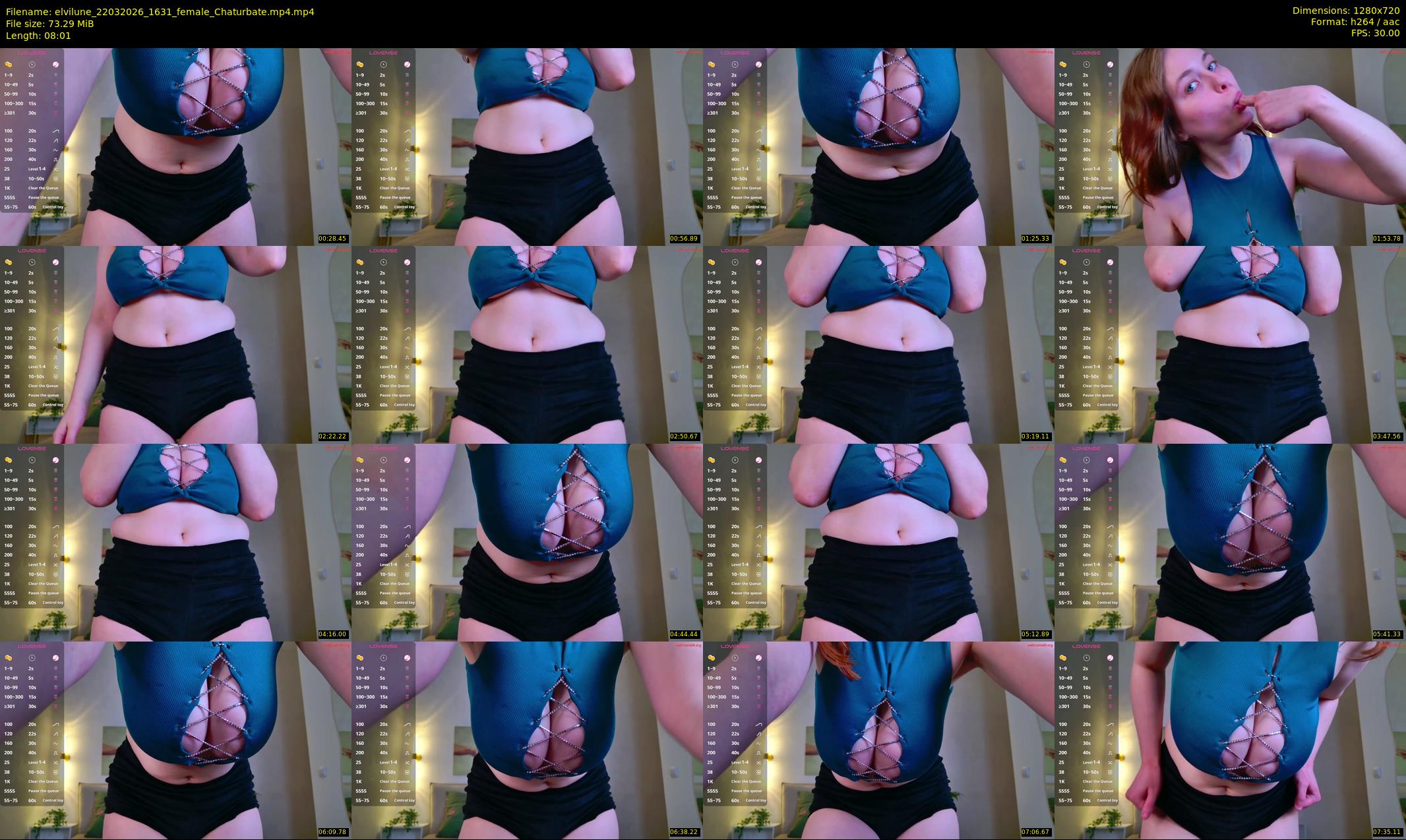 elvilune — 9 minute Chaturbate female cam show recording, 720p, Mar 22, 2026