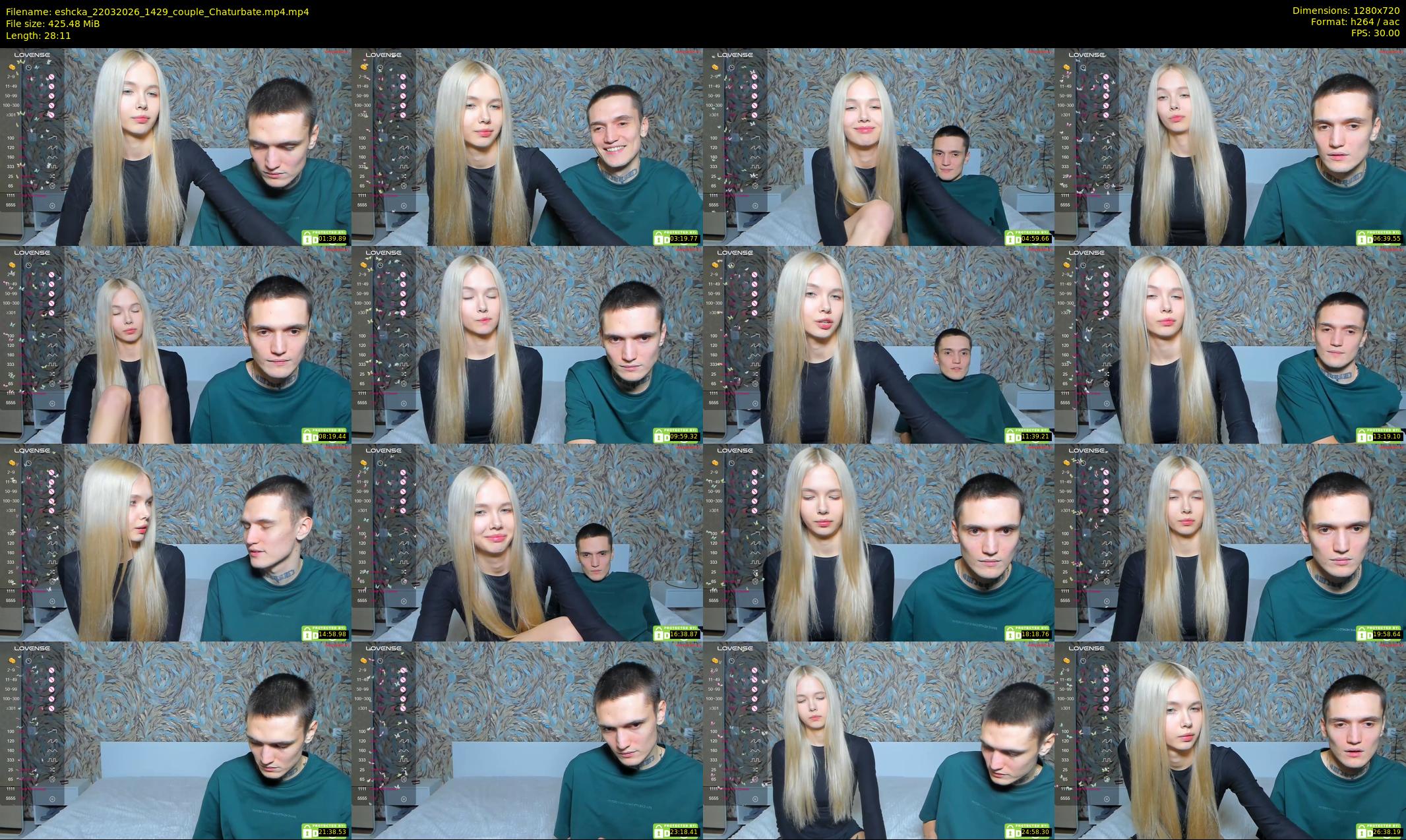 eshcka — 29 minute Chaturbate couple cam show recording, 720p, Mar 22, 2026