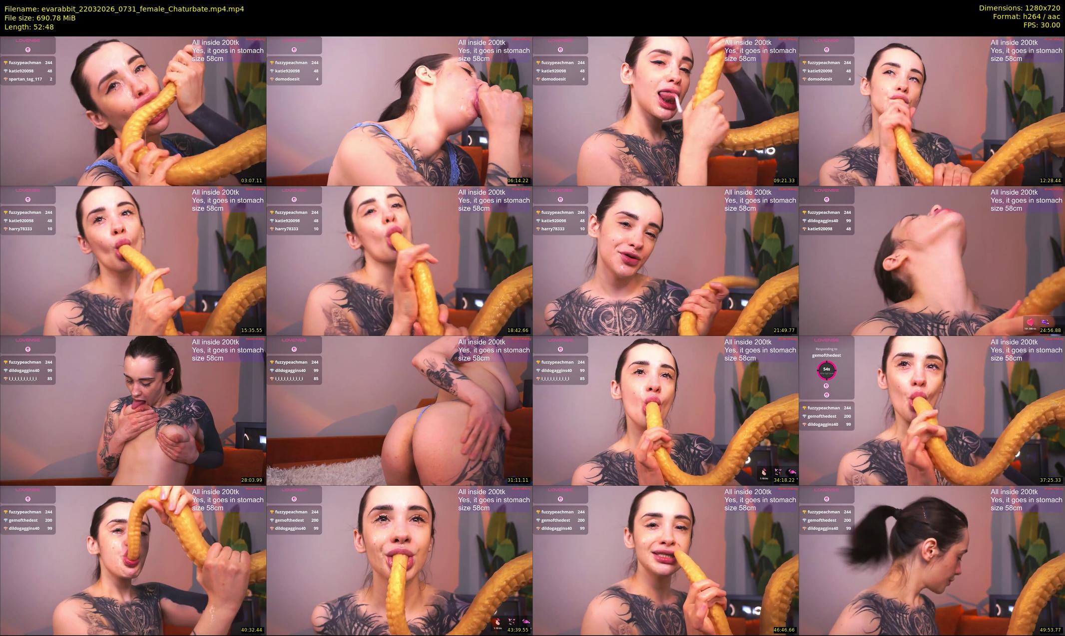evarabbit — 53 minute Chaturbate female cam show recording, 720p, Mar 22, 2026