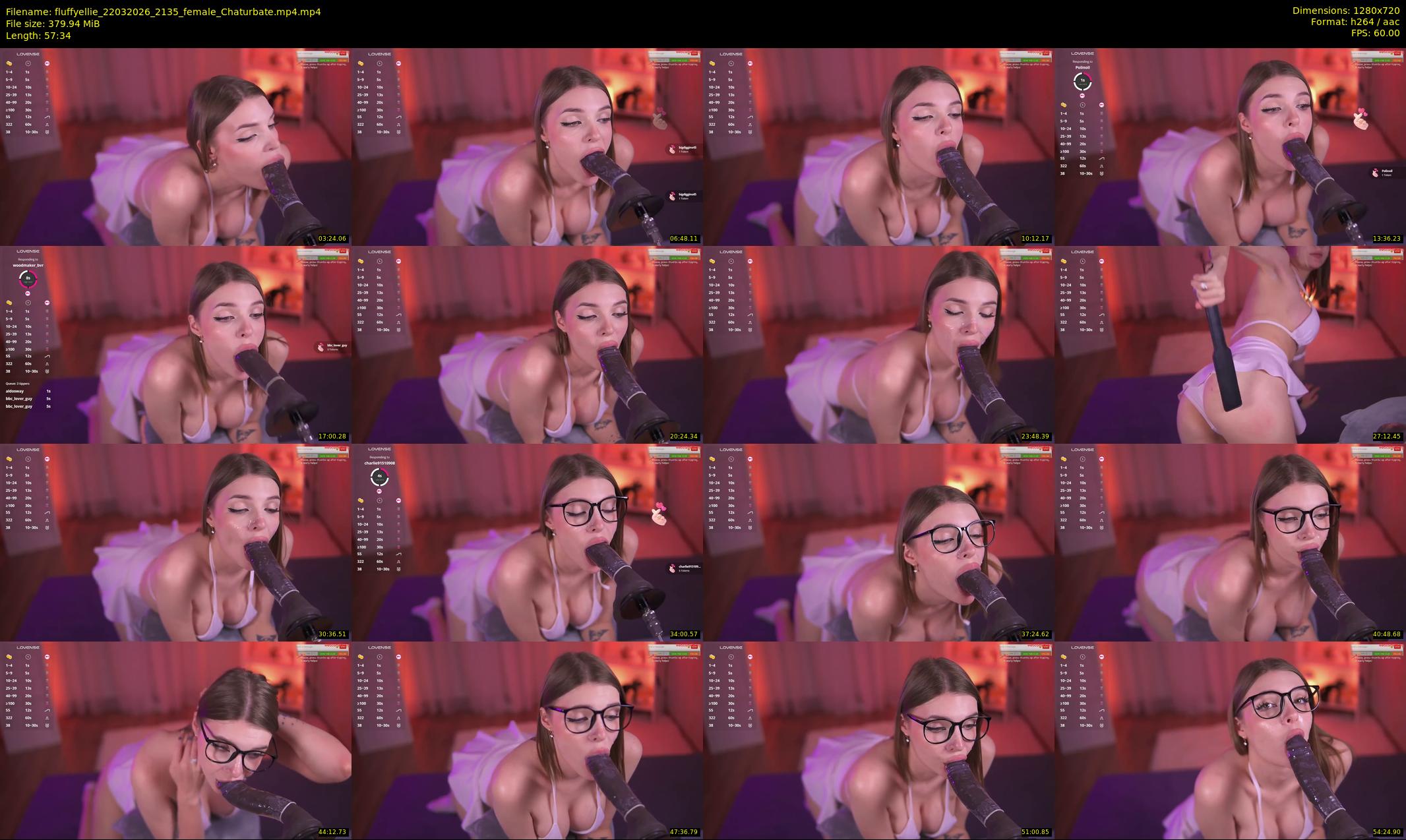 fluffyellie — 58 minute Chaturbate female cam show recording, 720p, Mar 22, 2026