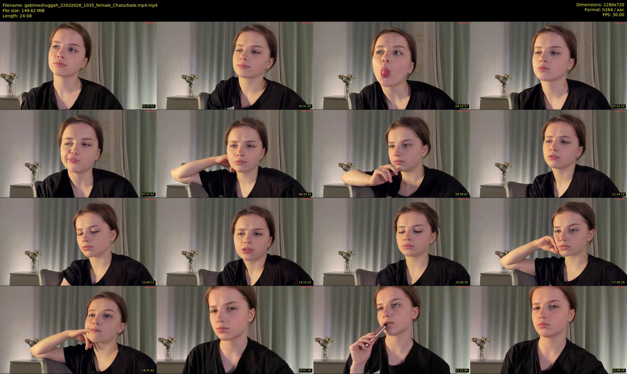 gabimeshuggah — 25 minute Chaturbate female cam show recording, 720p, Mar 22, 2026