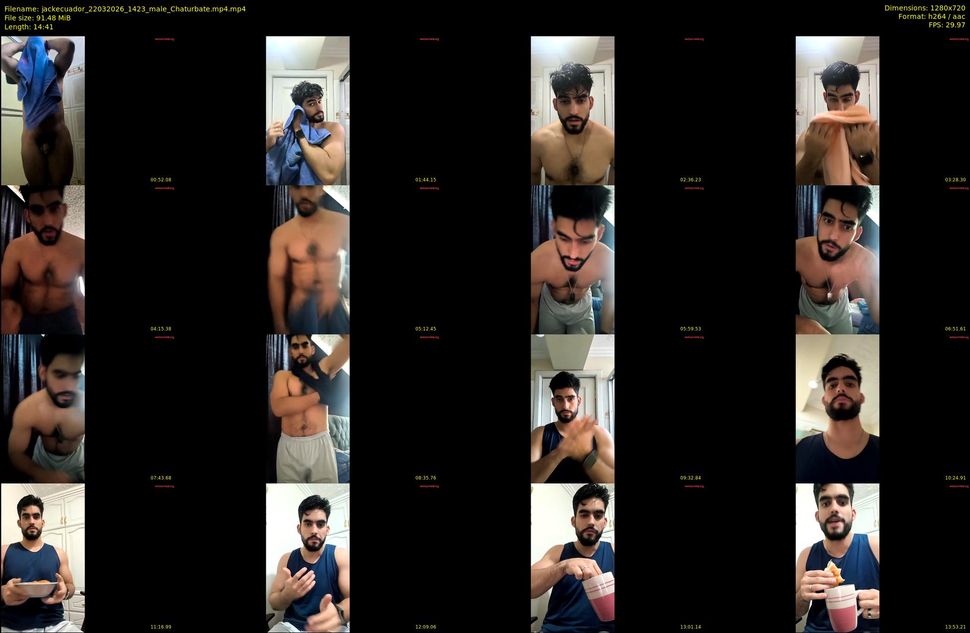 jackecuador — 15 minute Chaturbate male cam show recording, 720p, Mar 22, 2026