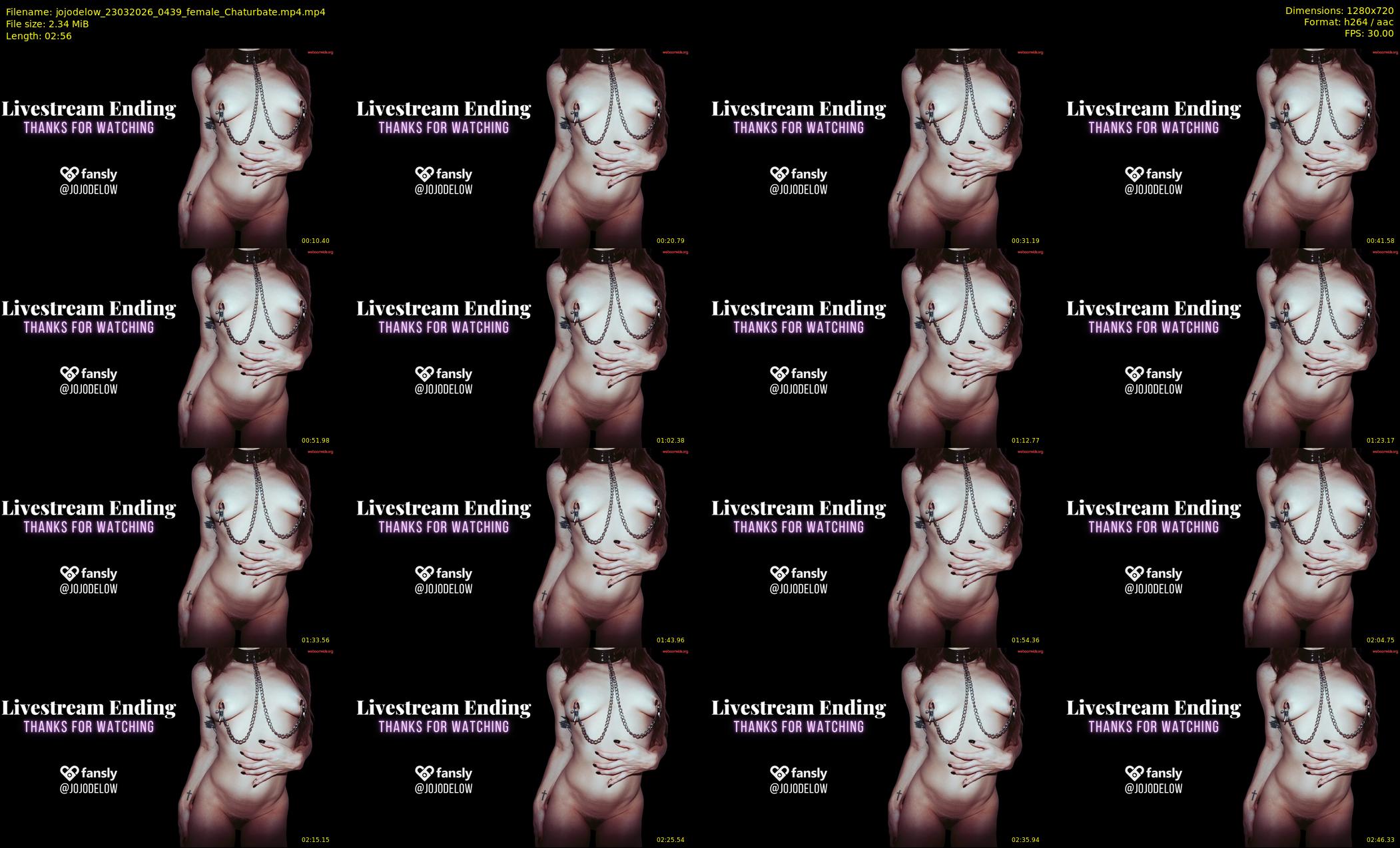 jojodelow — 3 minute Chaturbate female cam show recording, 720p, Mar 23, 2026