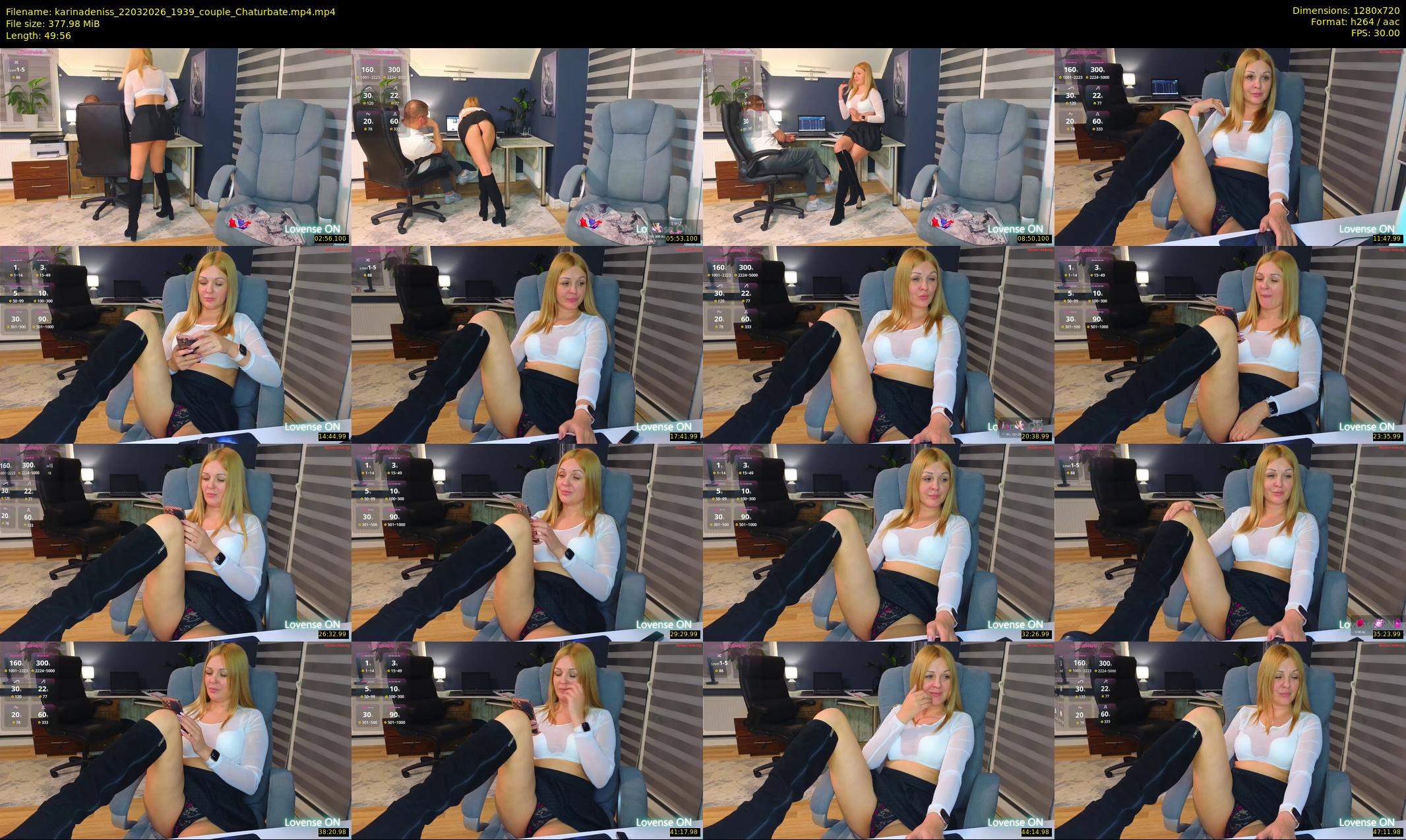 karinadeniss — 50 minute Chaturbate couple cam show recording, 720p, Mar 22, 2026