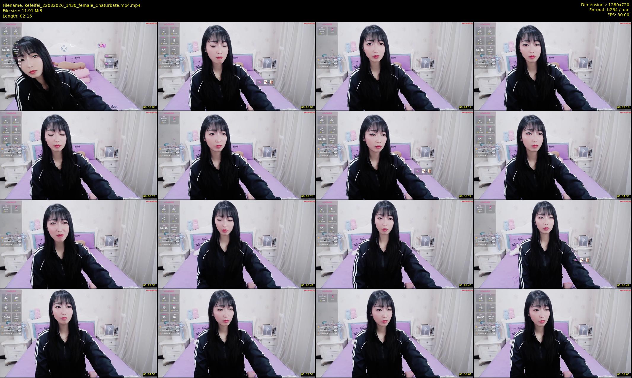 kefeifei — 3 minute Chaturbate female cam show recording, 720p, Mar 22, 2026