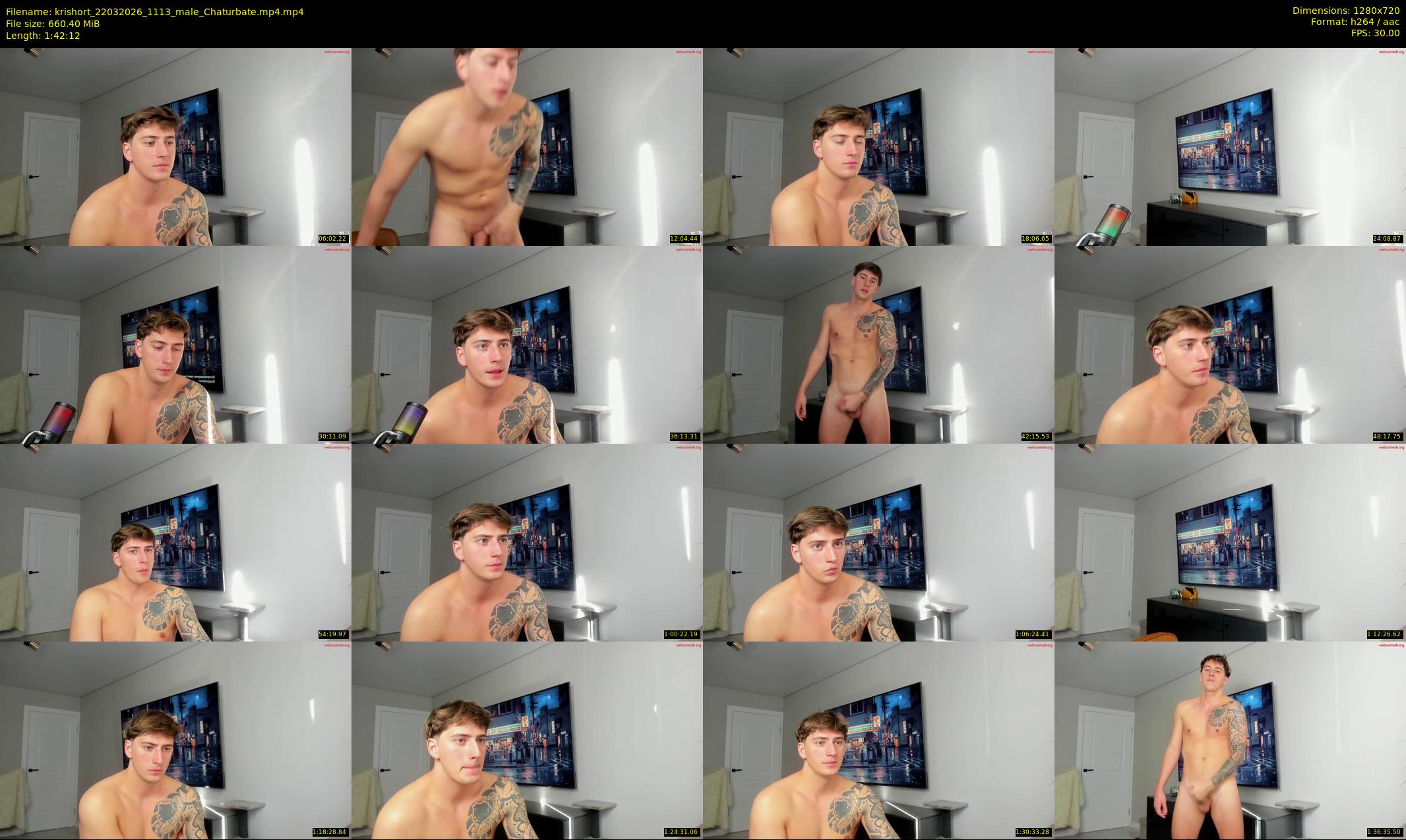 krishort — 103 minute Chaturbate male cam show recording, 720p, Mar 22, 2026