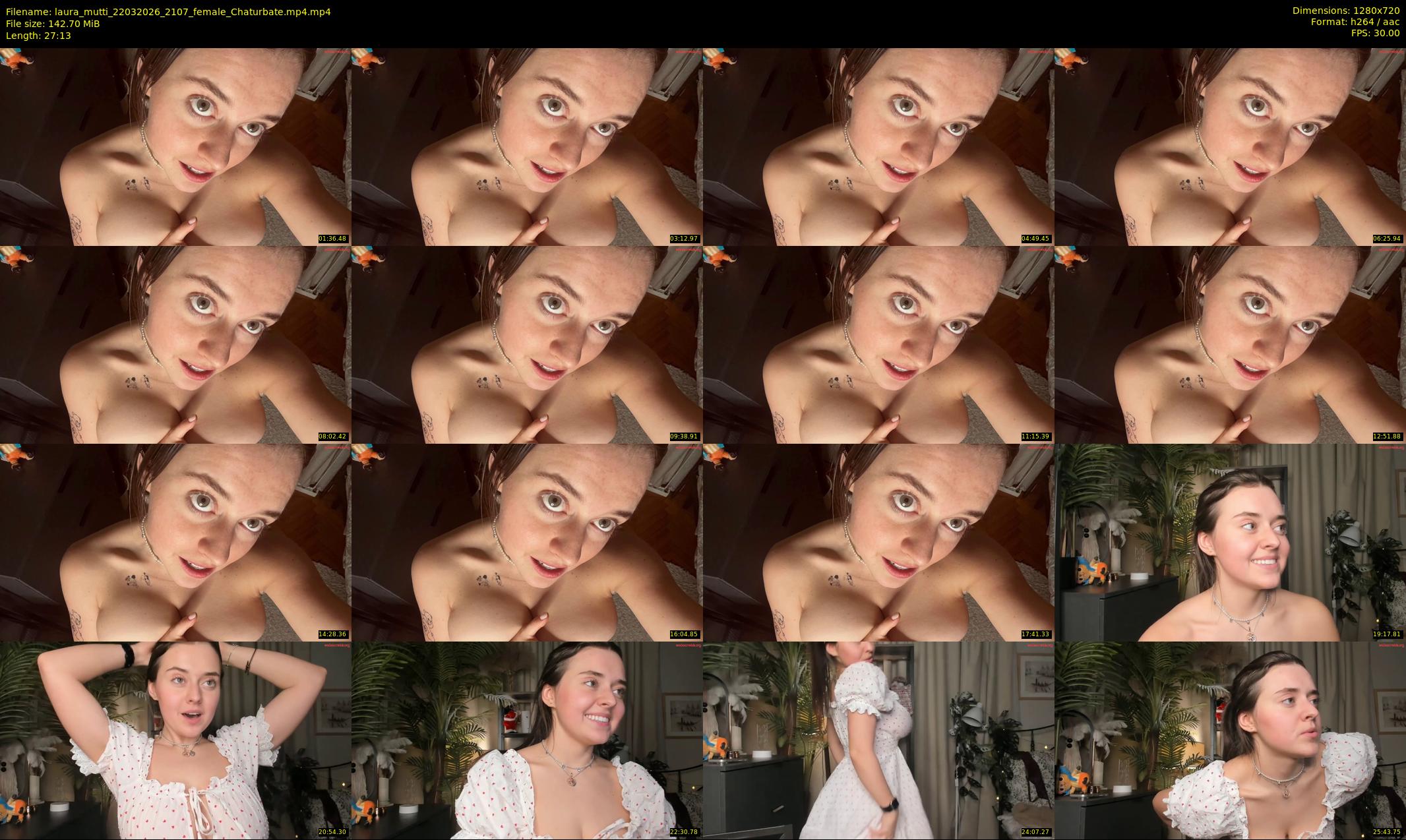 laura_mutti — 28 minute Chaturbate female cam show recording, 720p, Mar 22, 2026