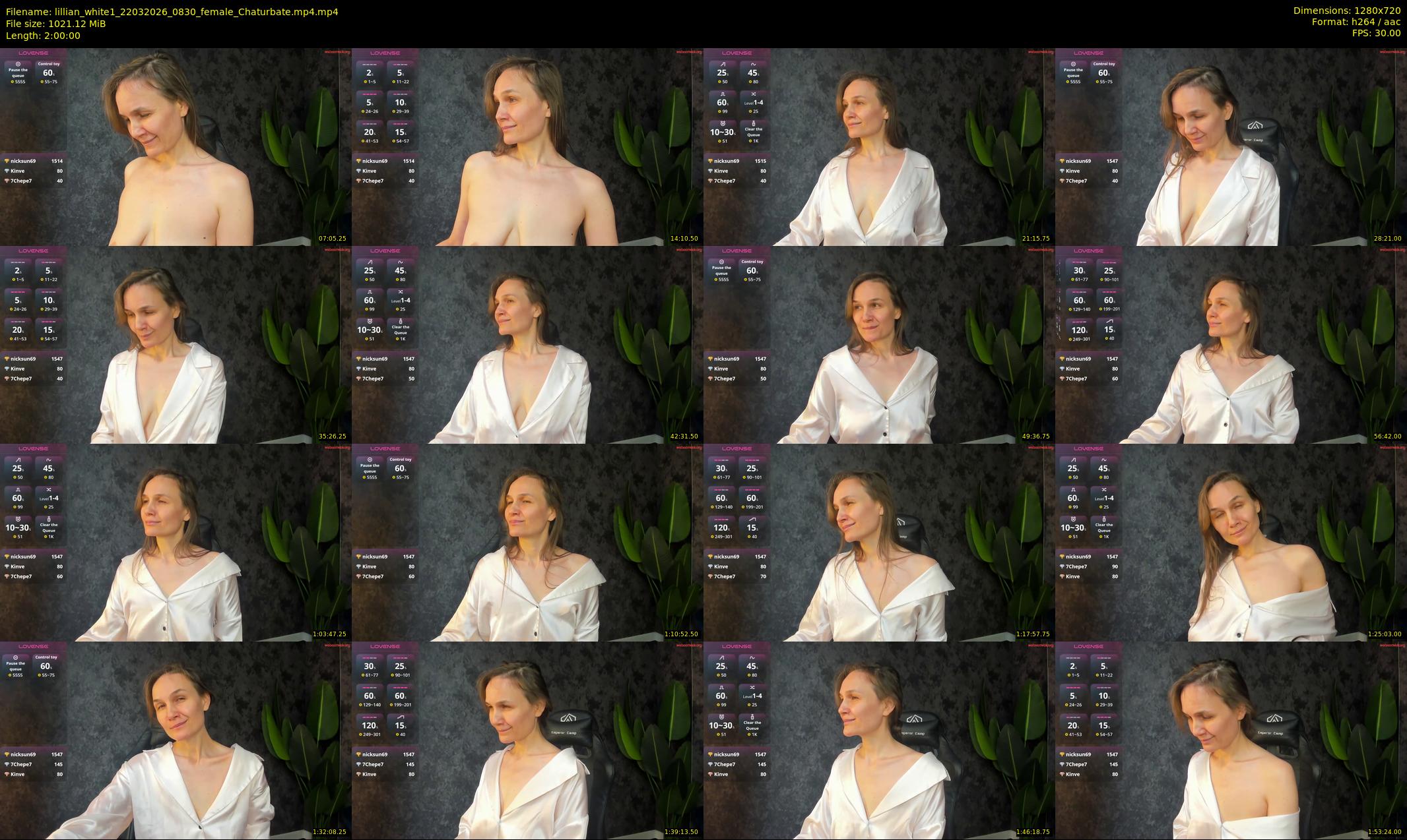 lillian_white1 — 120 minute Chaturbate female cam show recording, 720p, Mar 22, 2026