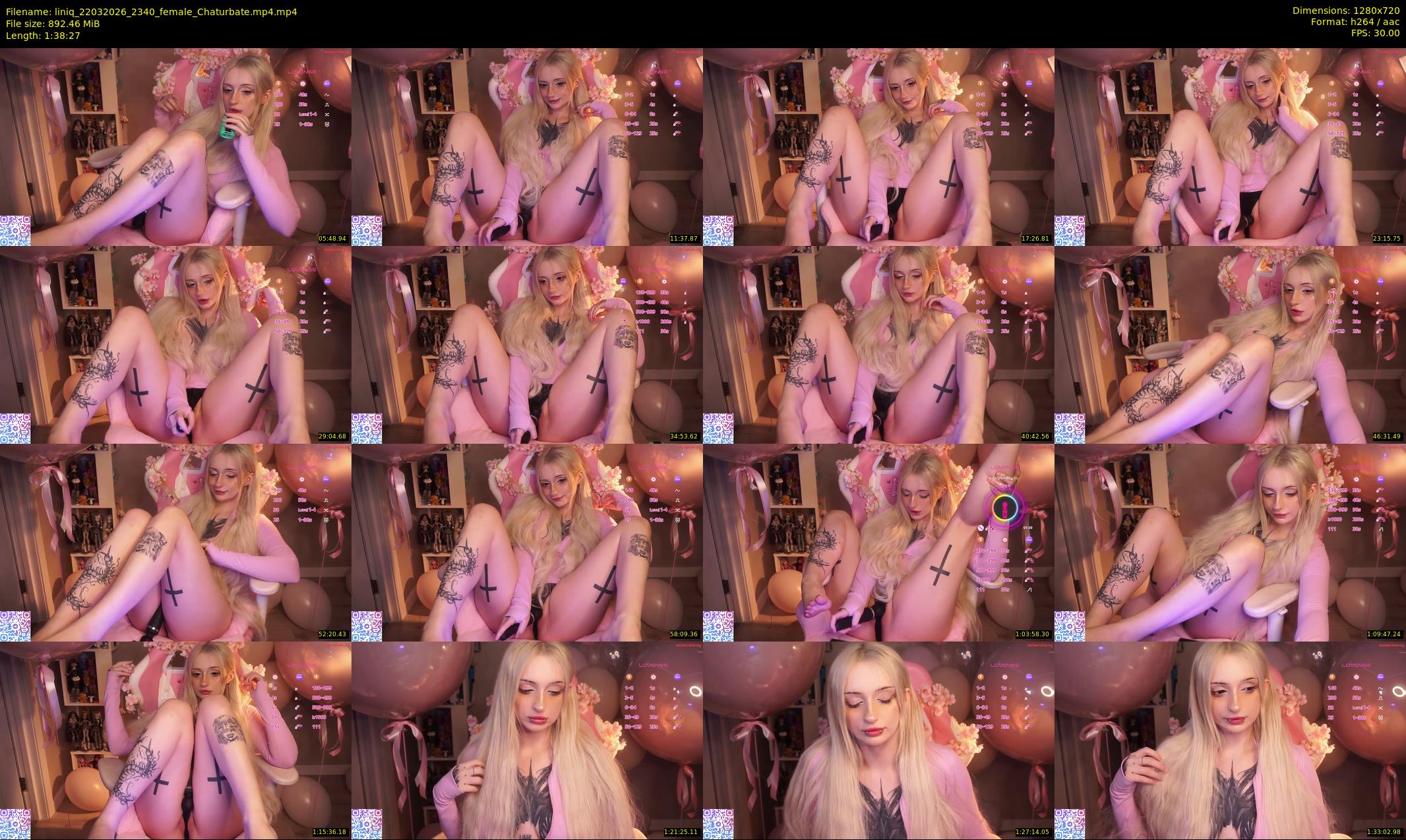 liniq — 99 minute Chaturbate female cam show recording, 720p, Mar 22, 2026