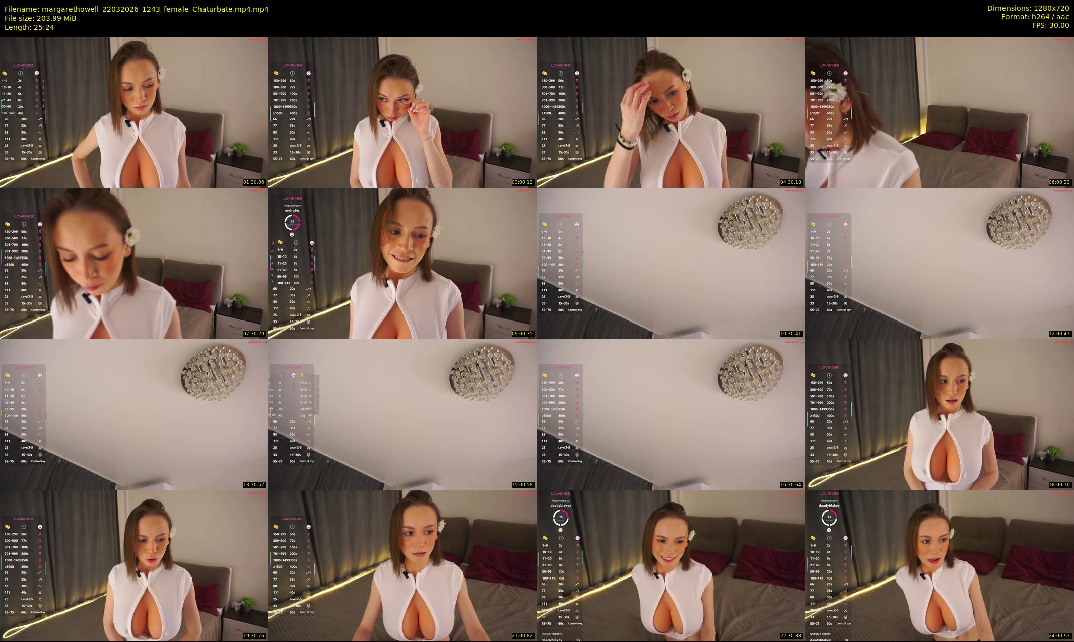 margarethowell — 26 minute Chaturbate female cam show recording, 720p, Mar 22, 2026