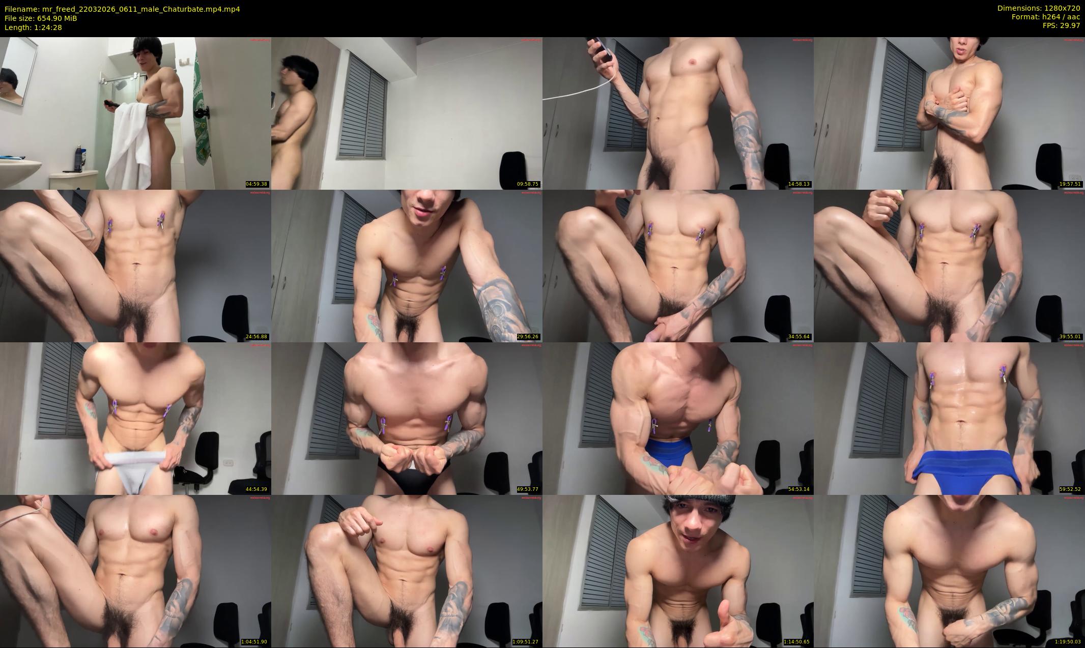 mr_freed — 85 minute Chaturbate male cam show recording, 720p, Mar 22, 2026