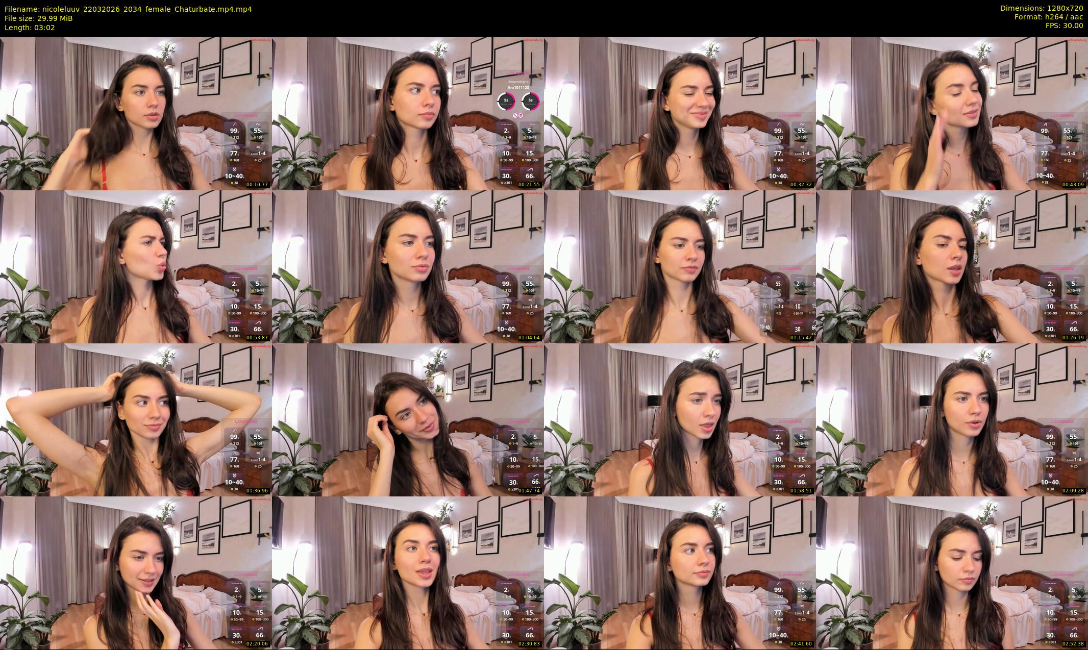 nicoleluuv — 4 minute Chaturbate female cam show recording, 720p, Mar 22, 2026