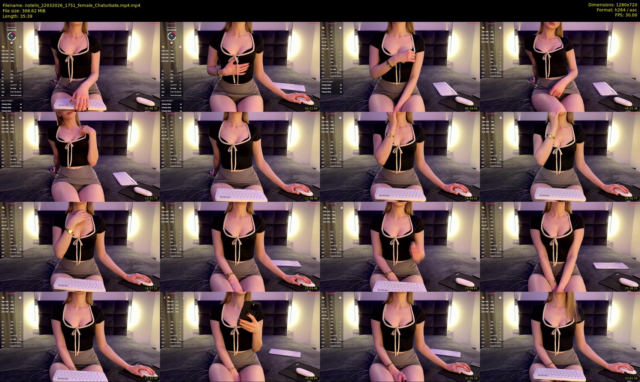 notelis — 36 minute Chaturbate female cam show recording, 720p, Mar 22, 2026