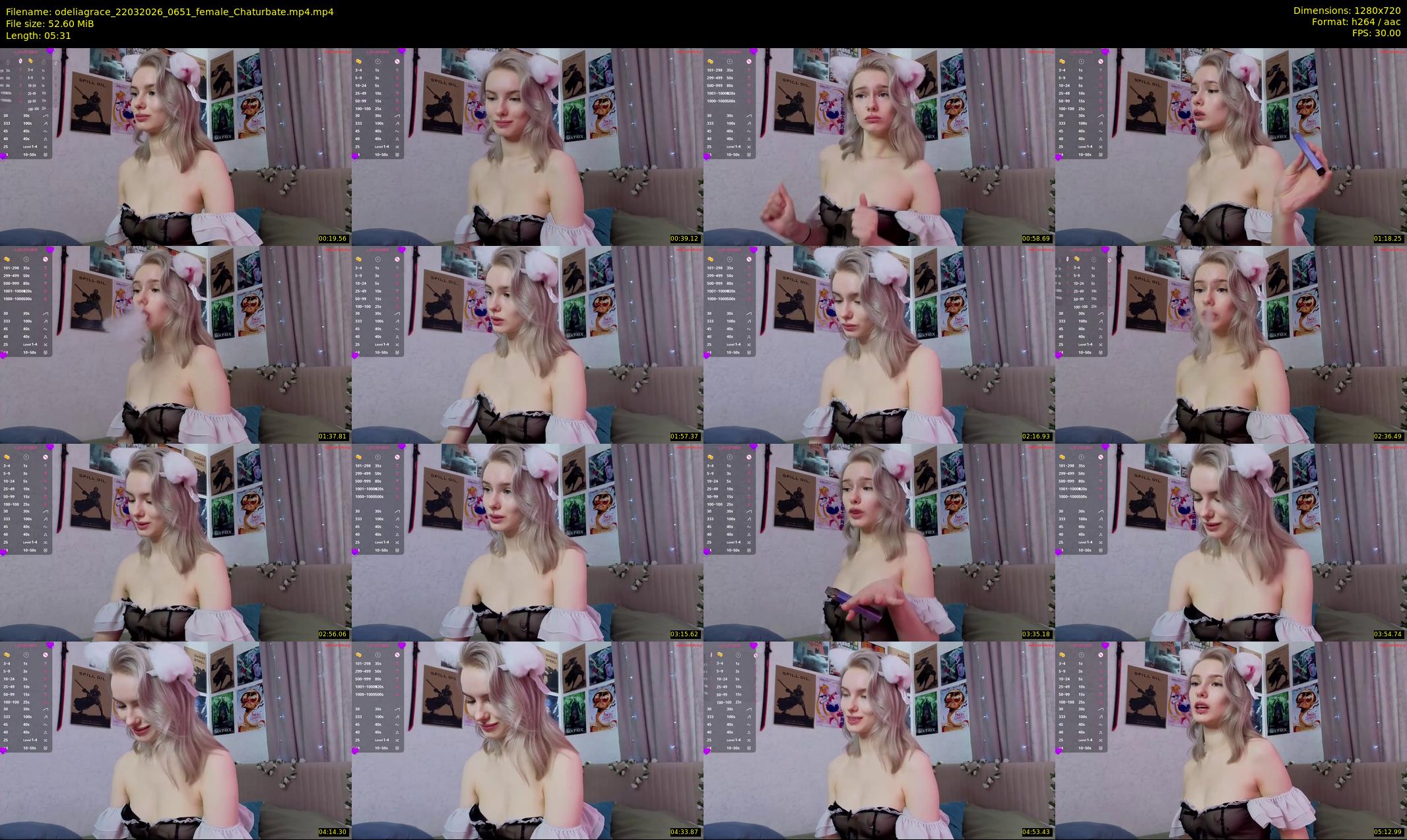 odeliagrace — 6 minute Chaturbate female cam show recording, 720p, Mar 22, 2026