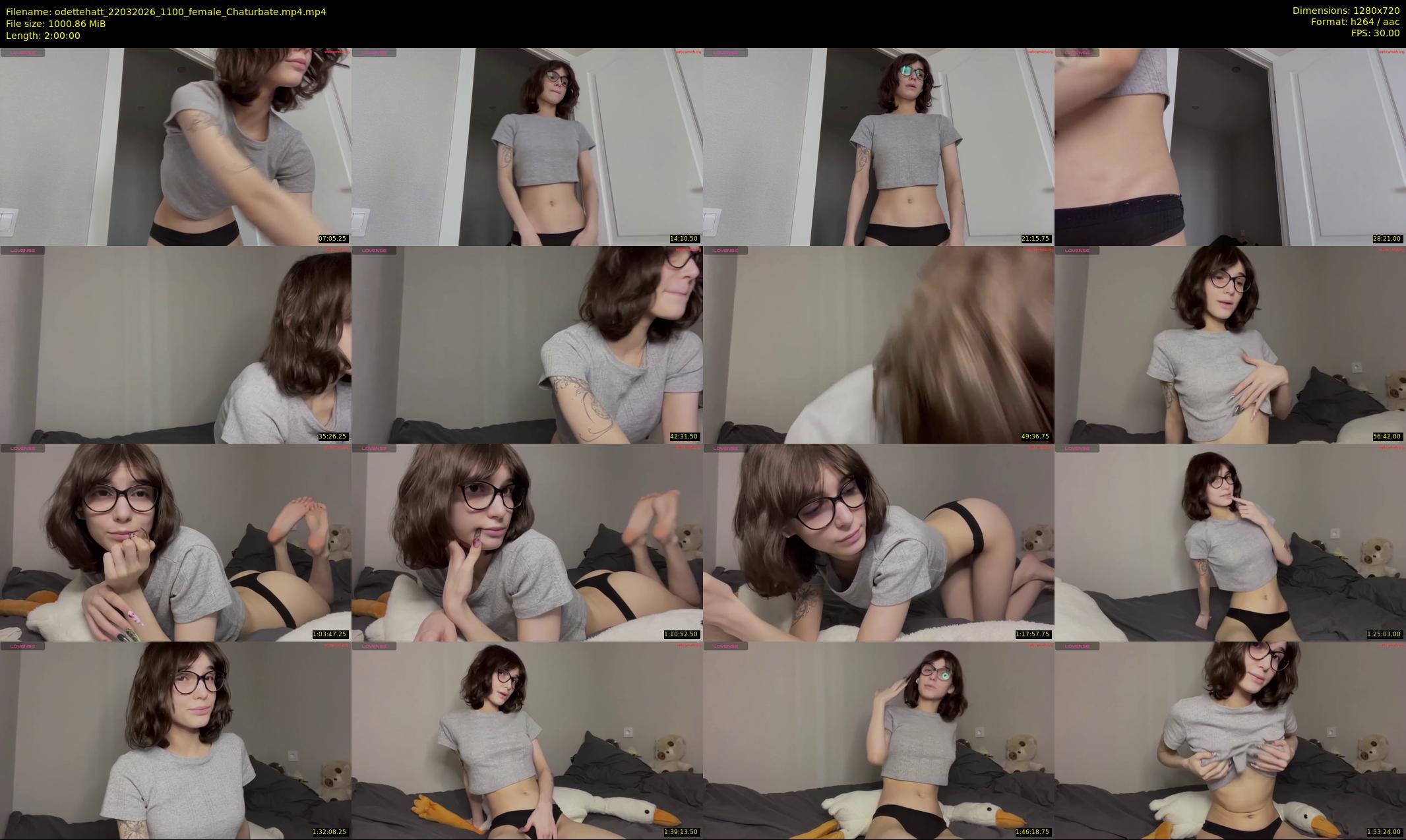 odettehatt — 120 minute Chaturbate female cam show recording, 720p, Mar 22, 2026