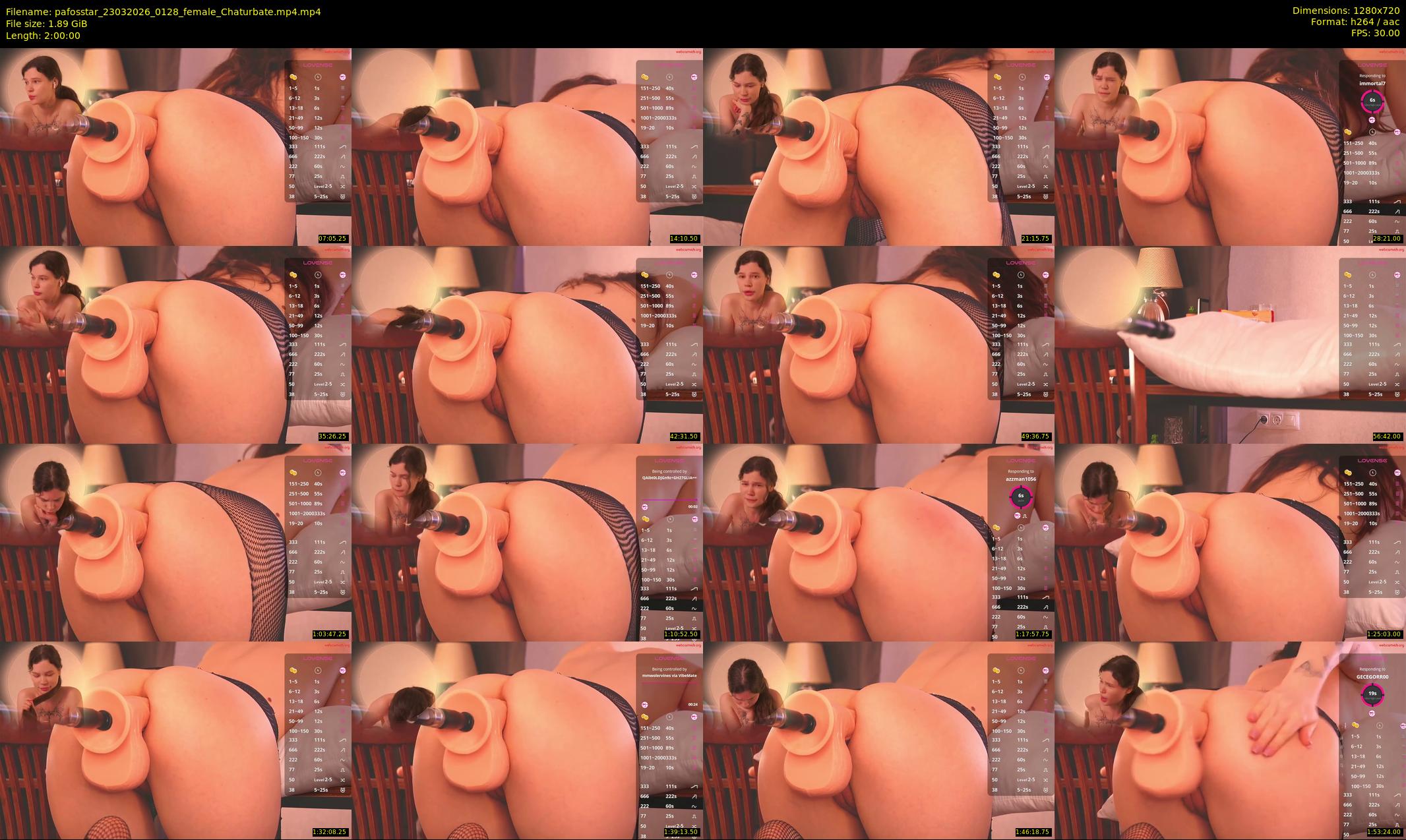 pafosstar — 120 minute Chaturbate female cam show recording, 720p, Mar 23, 2026