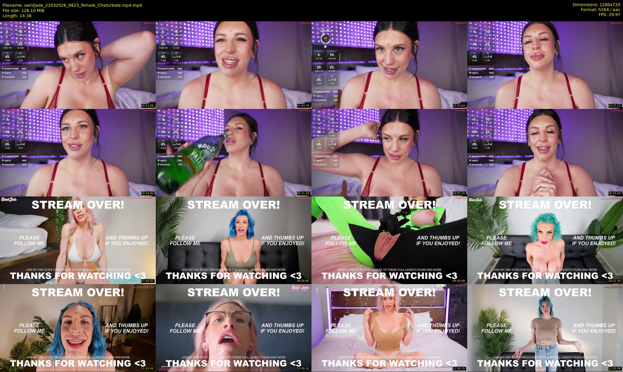 saintjade — 15 minute Chaturbate female cam show recording, 720p, Mar 22, 2026