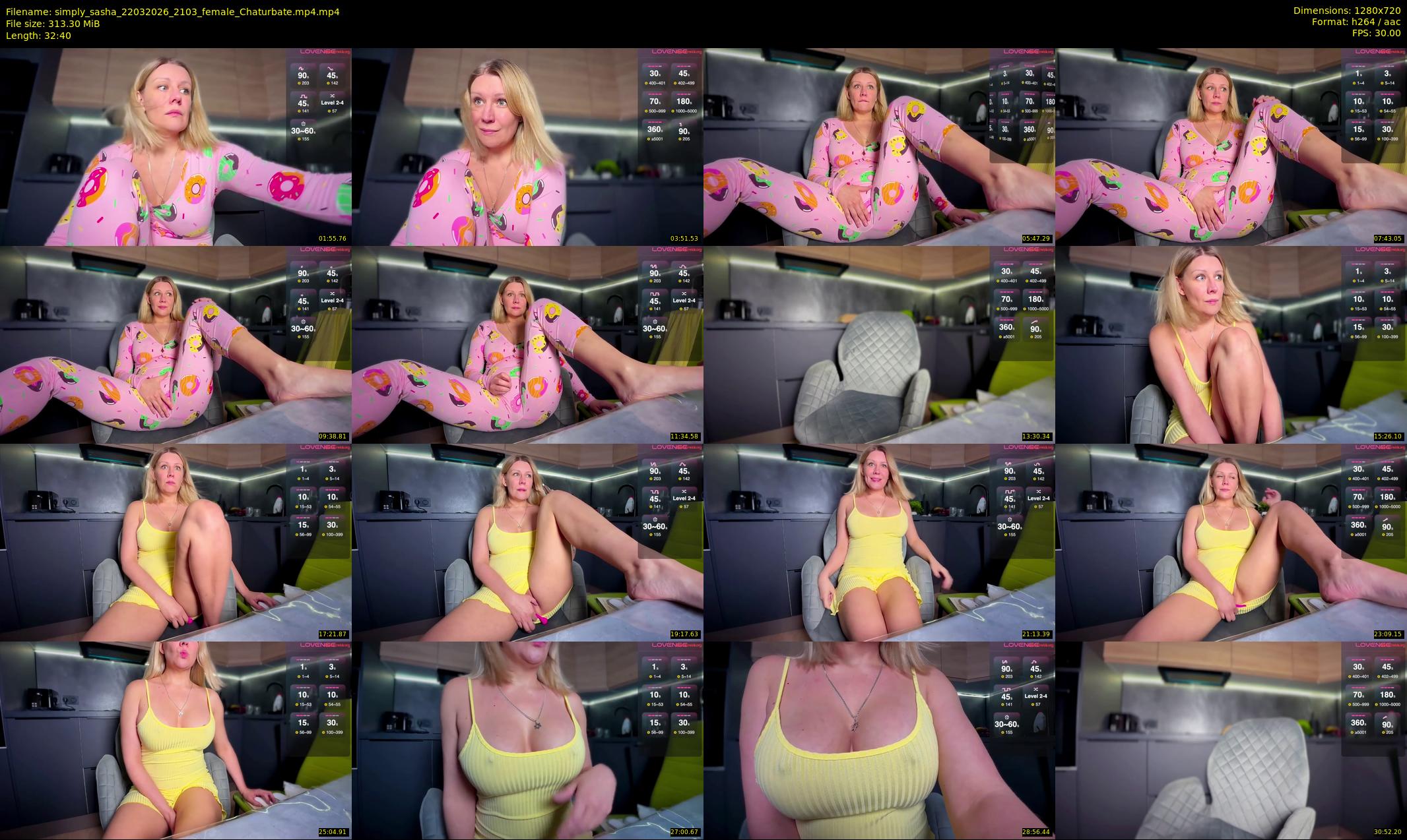 simply_sasha — 33 minute Chaturbate female cam show recording, 720p, Mar 22, 2026