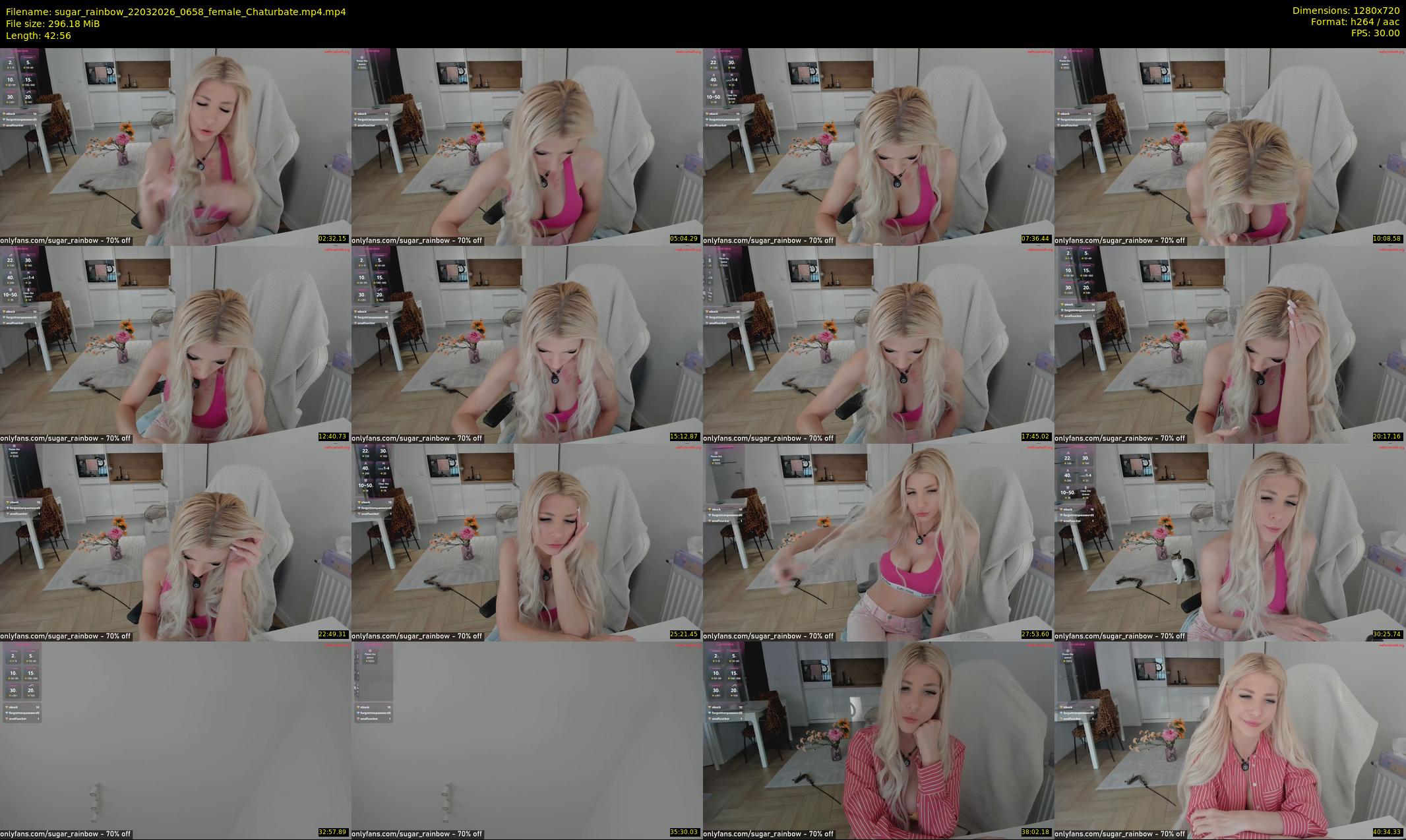 sugar_rainbow — 43 minute Chaturbate female cam show recording, 720p, Mar 22, 2026
