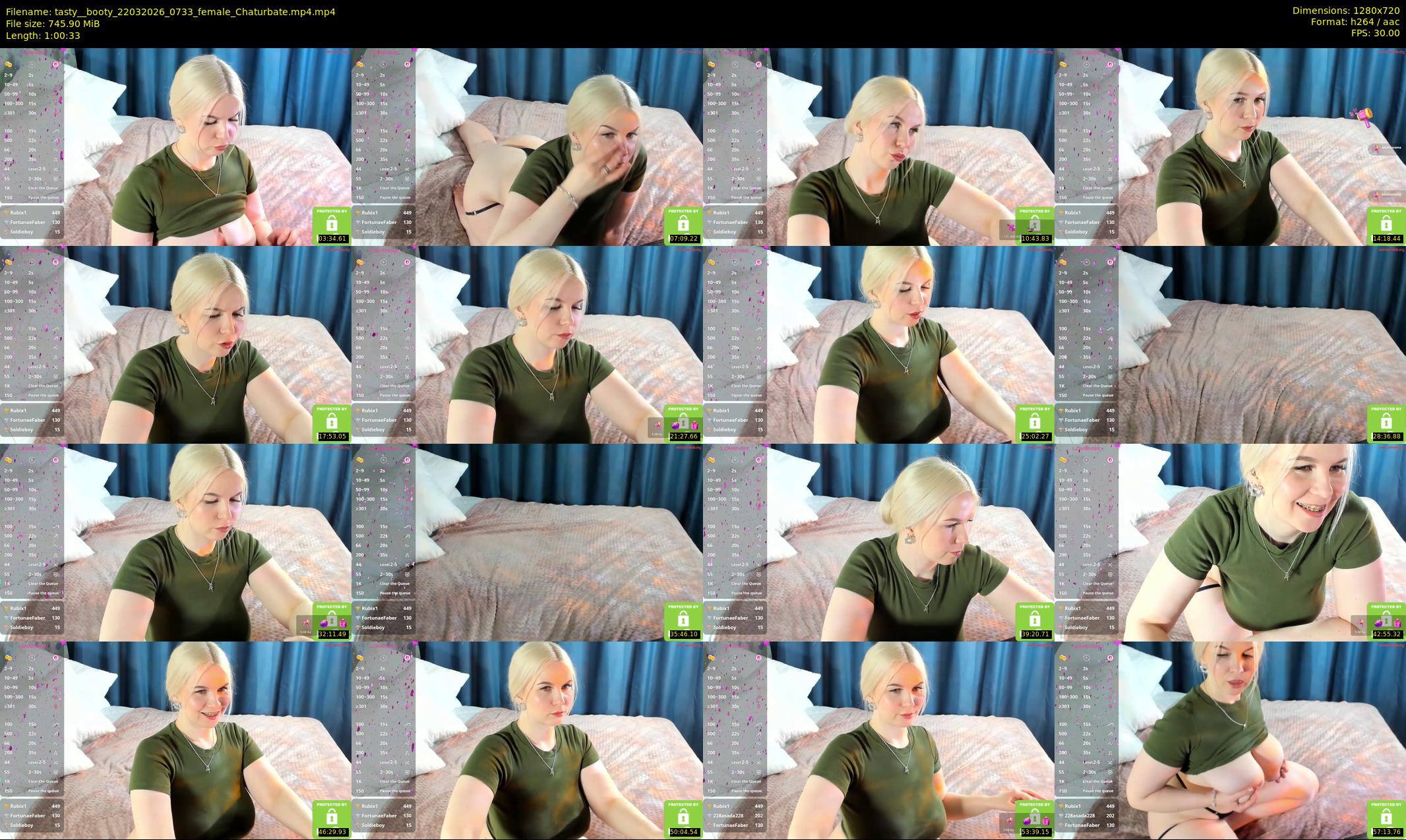 tasty__booty — 61 minute Chaturbate female cam show recording, 720p, Mar 22, 2026