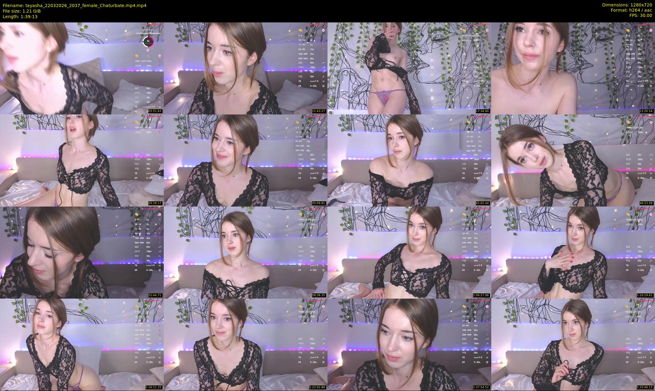 tayasha — 100 minute Chaturbate female cam show recording, 720p, Mar 22, 2026