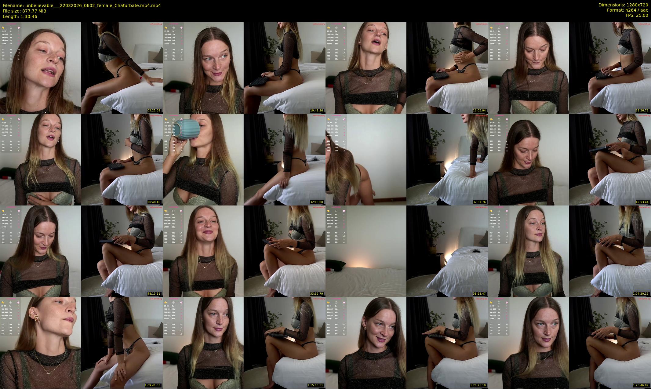 unbelievable__ — 91 minute Chaturbate female cam show recording, 720p, Mar 22, 2026
