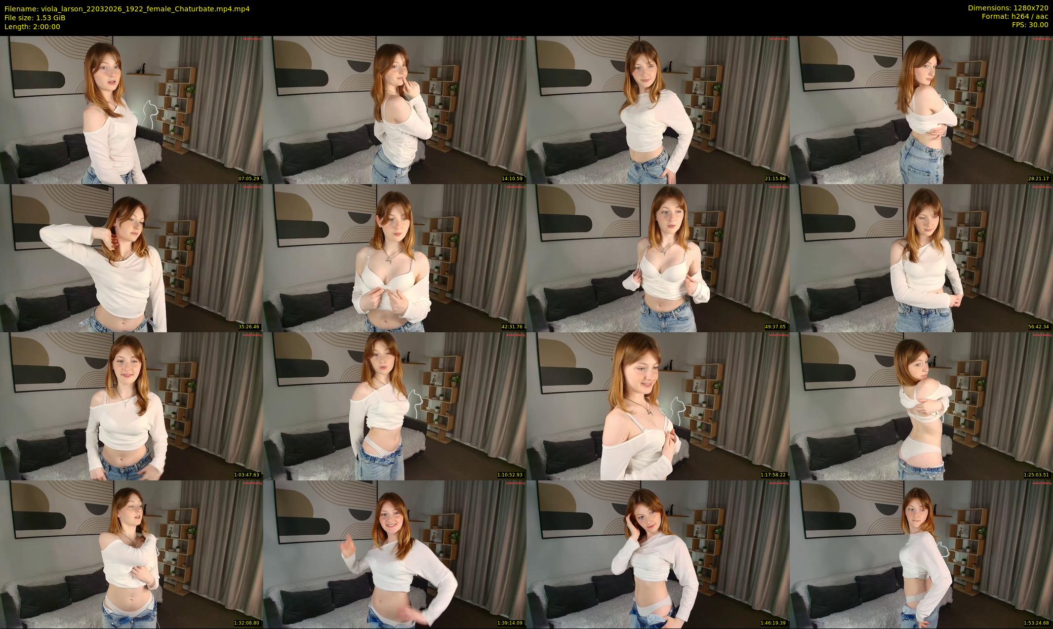 viola_larson — 120 minute Chaturbate female cam show recording, 720p, Mar 22, 2026