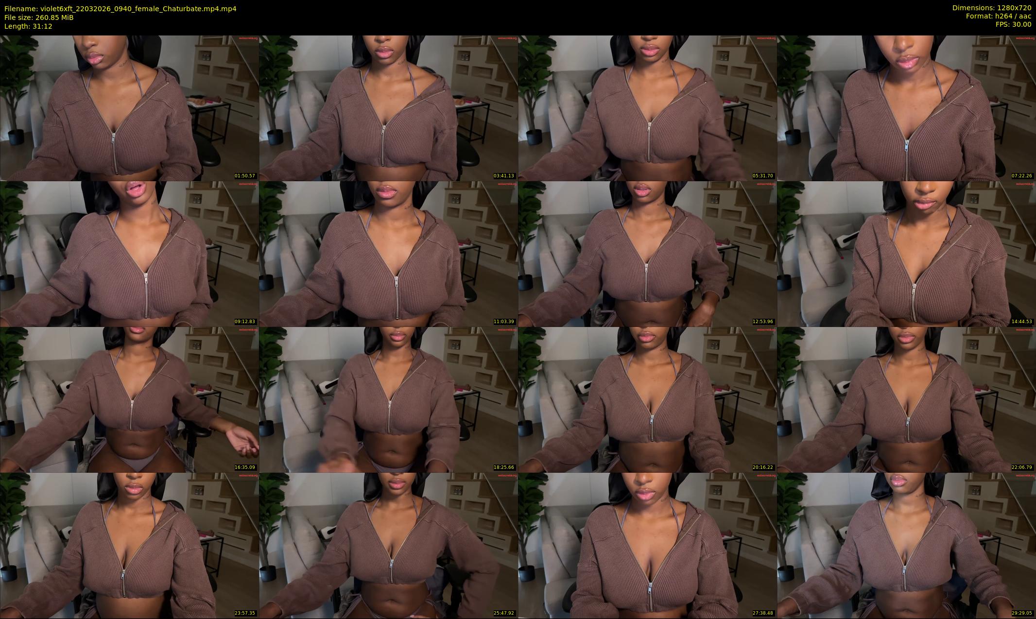 violet6xft — 32 minute Chaturbate female cam show recording, 720p, Mar 22, 2026