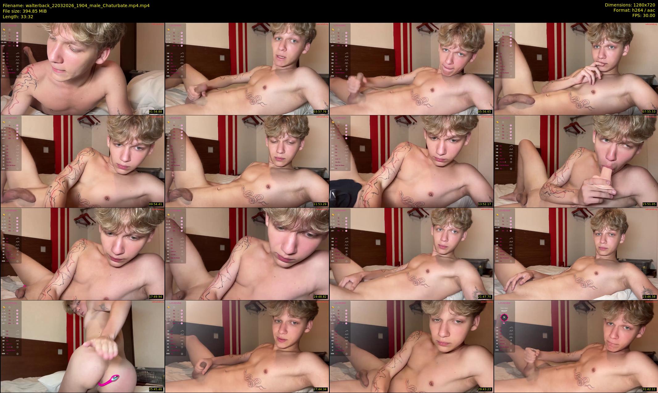 walterback — 34 minute Chaturbate male cam show recording, 720p, Mar 22, 2026