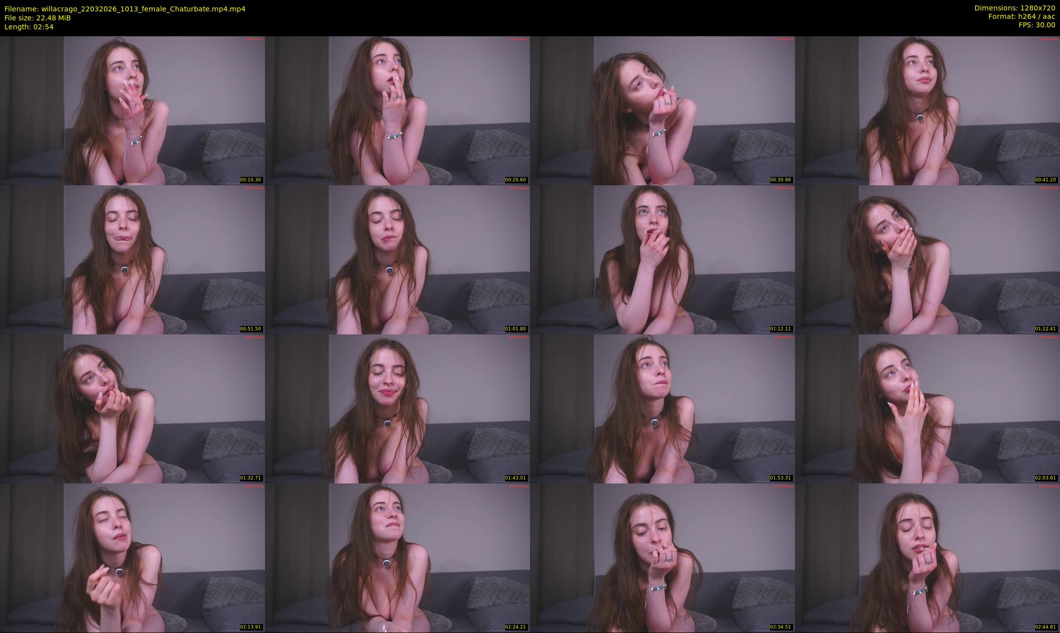 willacrago — 3 minute Chaturbate female cam show recording, 720p, Mar 22, 2026