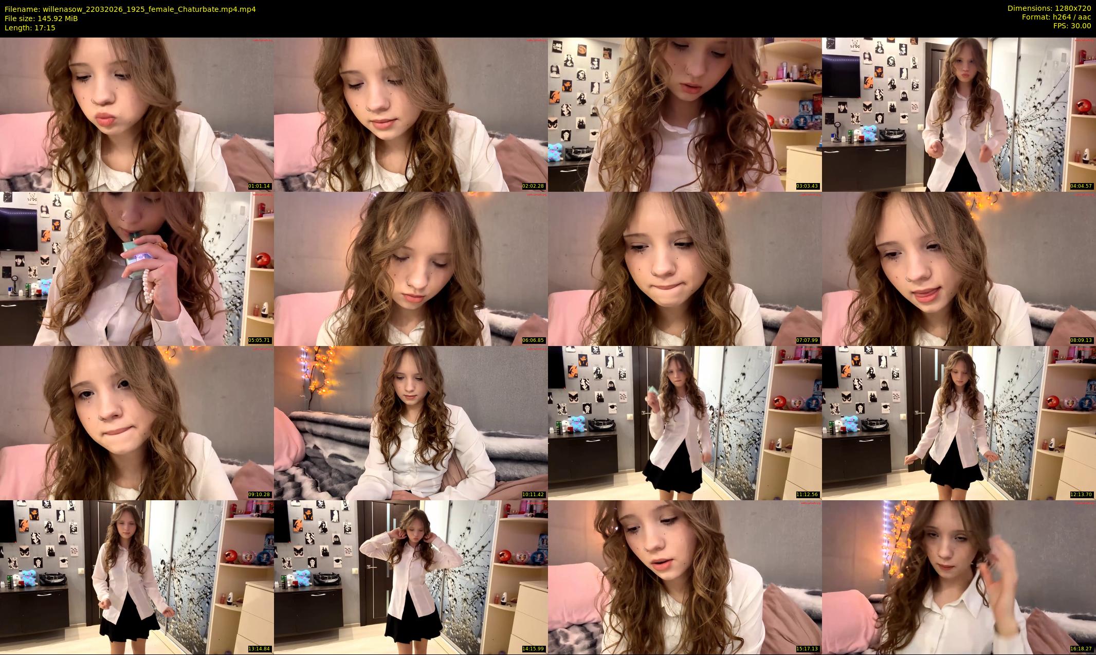 willenasow — 18 minute Chaturbate female cam show recording, 720p, Mar 22, 2026
