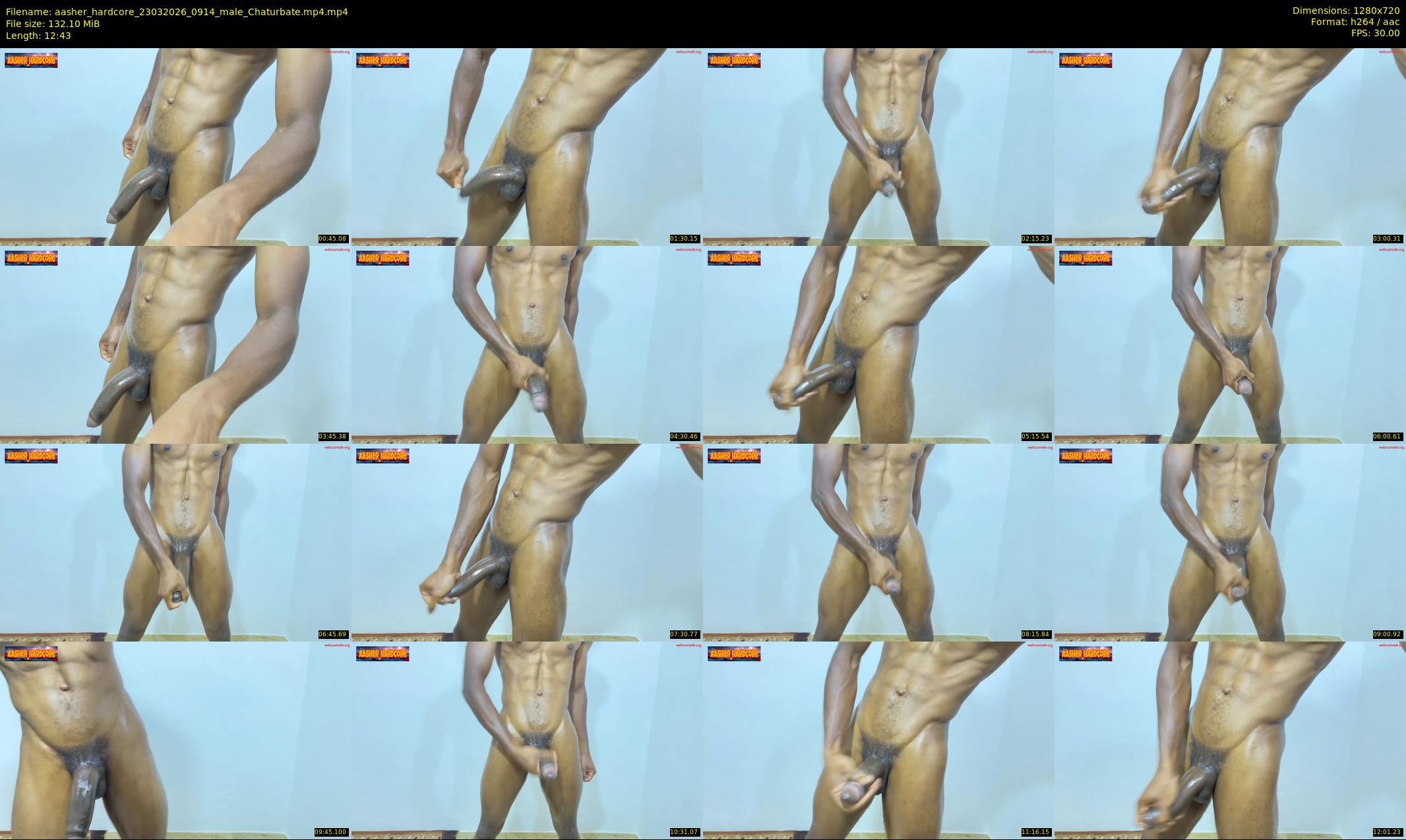 aasher_hardcore — 13 minute Chaturbate male cam show recording, 720p, Mar 23, 2026