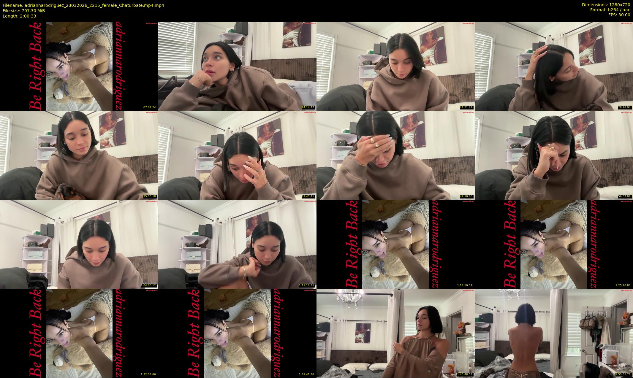 adriannarodriguez — 121 minute Chaturbate female cam show recording, 720p, Mar 23, 2026