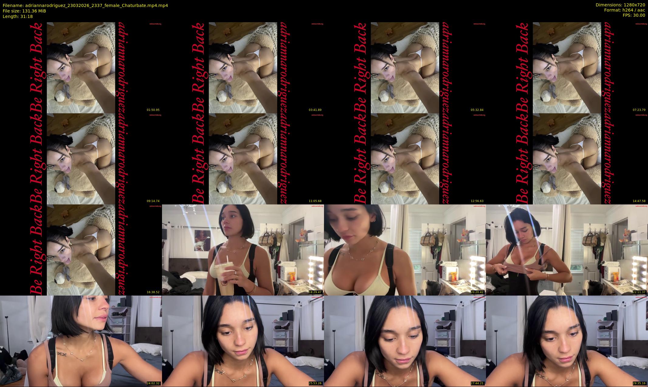 adriannarodriguez — 32 minute Chaturbate female cam show recording, 720p, Mar 23, 2026