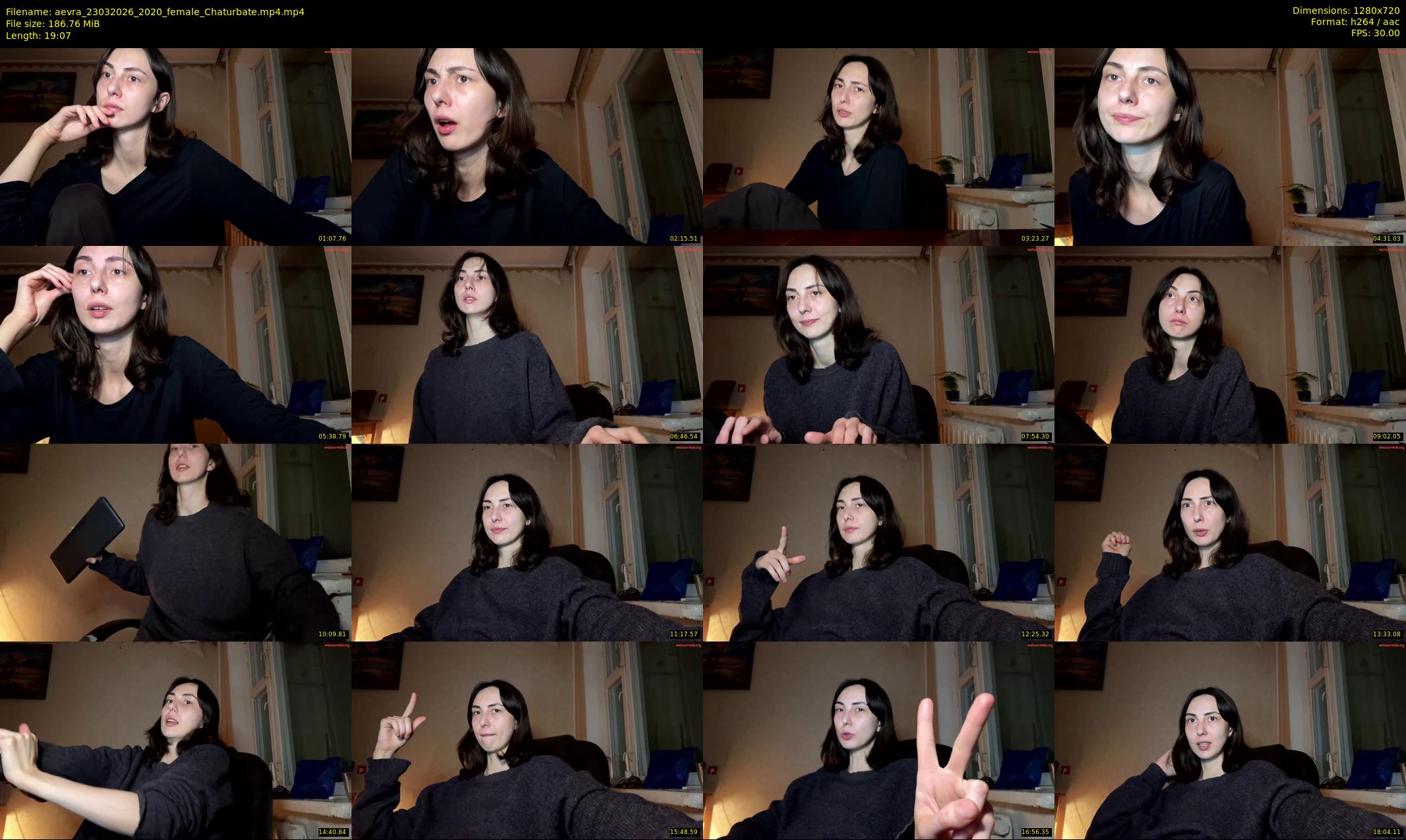 aevra — 20 minute Chaturbate female cam show recording, 720p, Mar 23, 2026