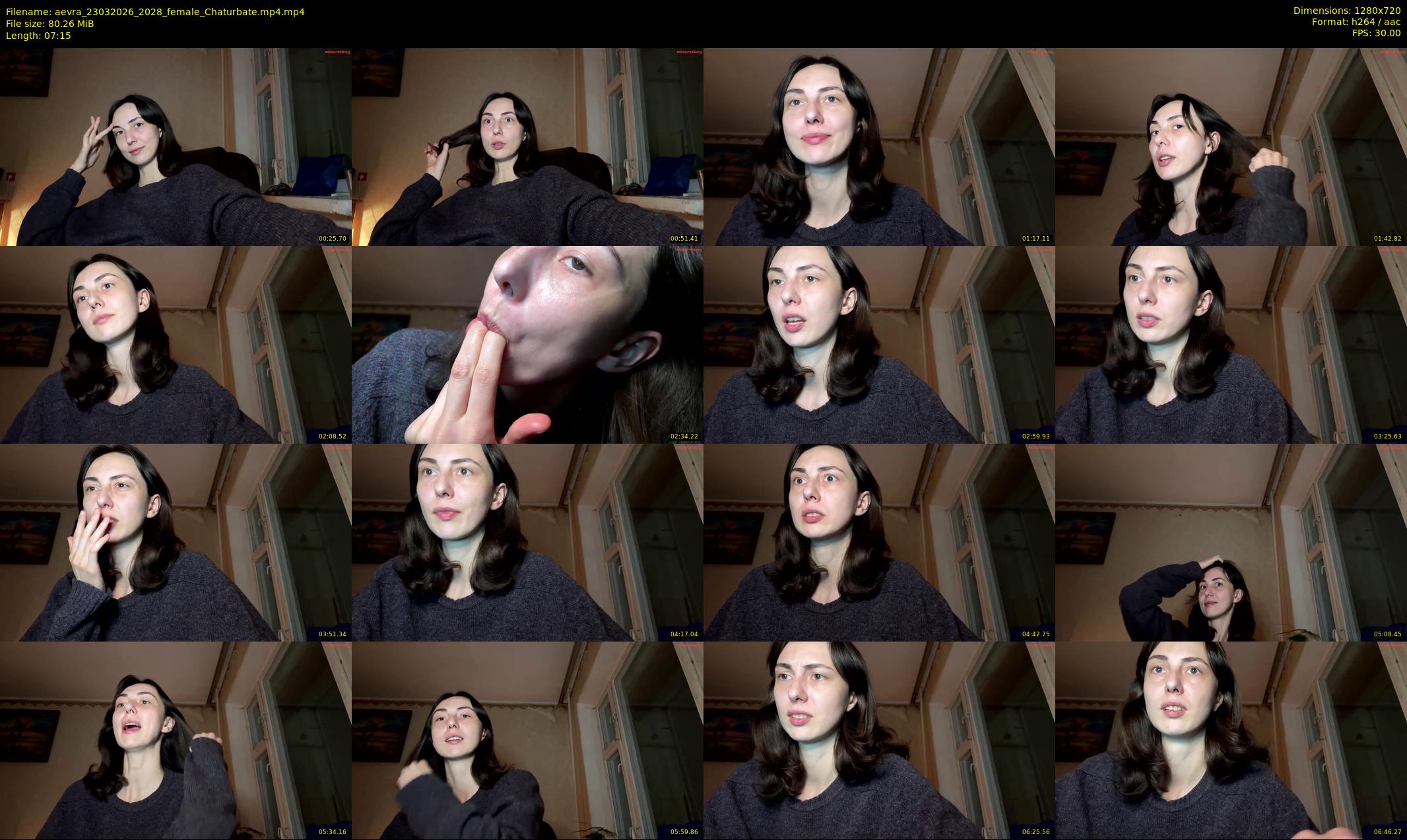 aevra — 8 minute Chaturbate female cam show recording, 720p, Mar 23, 2026