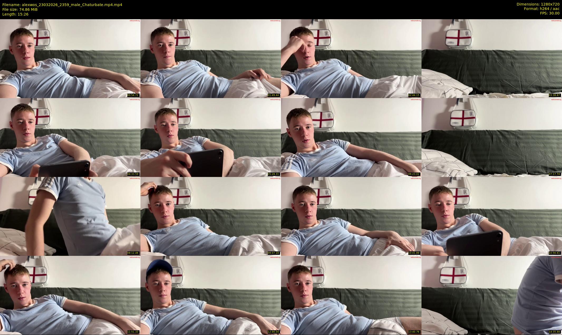 alexwos — 16 minute Chaturbate male cam show recording, 720p, Mar 23, 2026