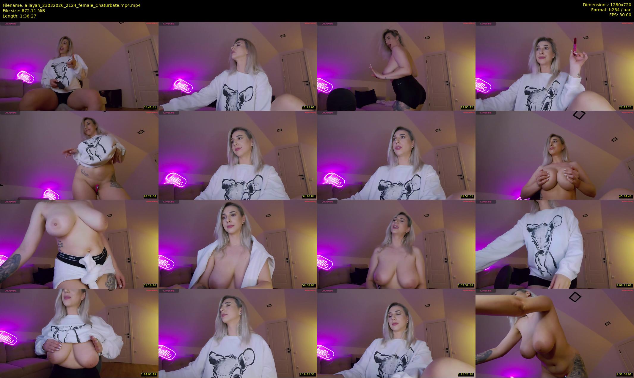 allayah — 97 minute Chaturbate female cam show recording, 720p, Mar 23, 2026