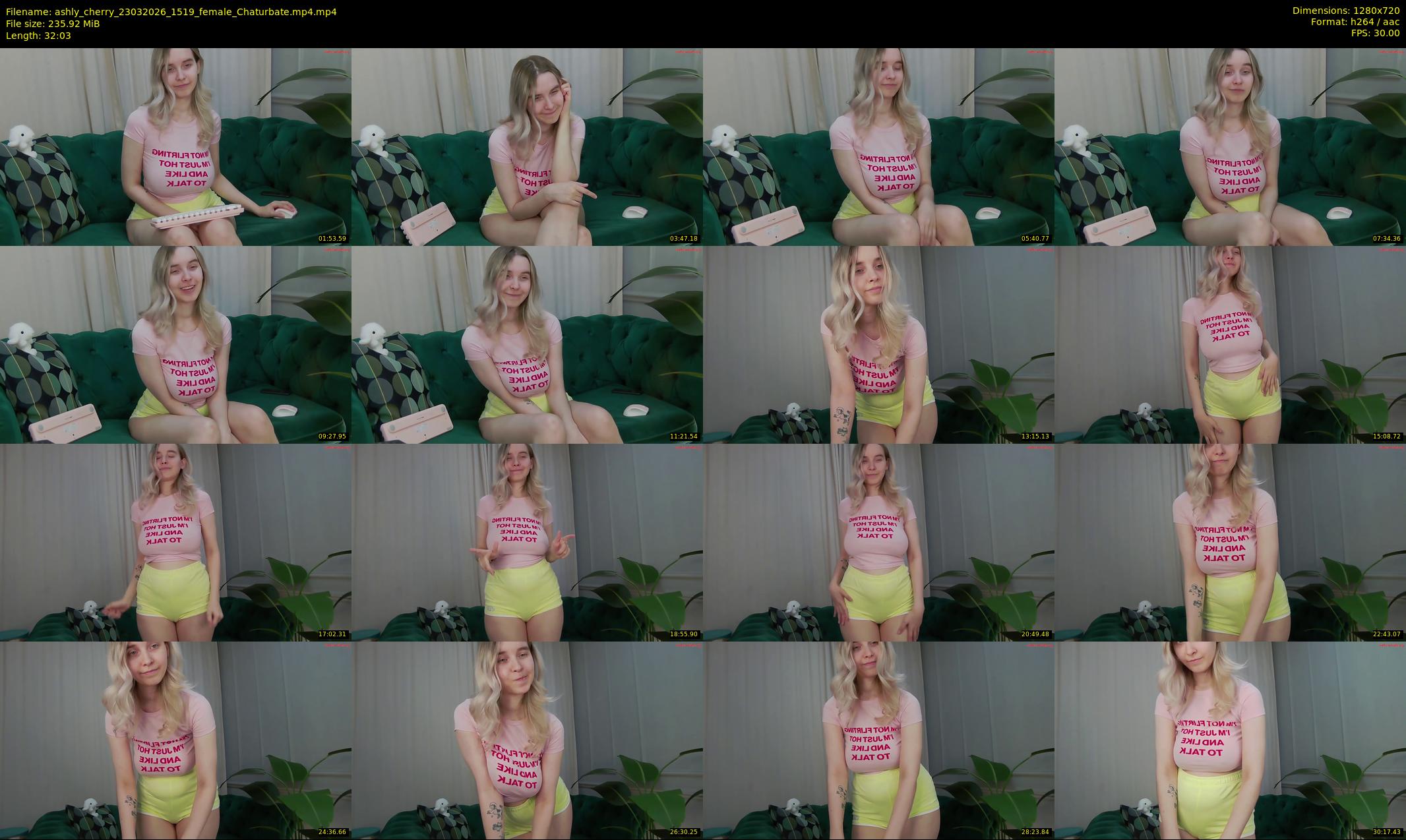 ashly_cherry — 33 minute Chaturbate female cam show recording, 720p, Mar 23, 2026
