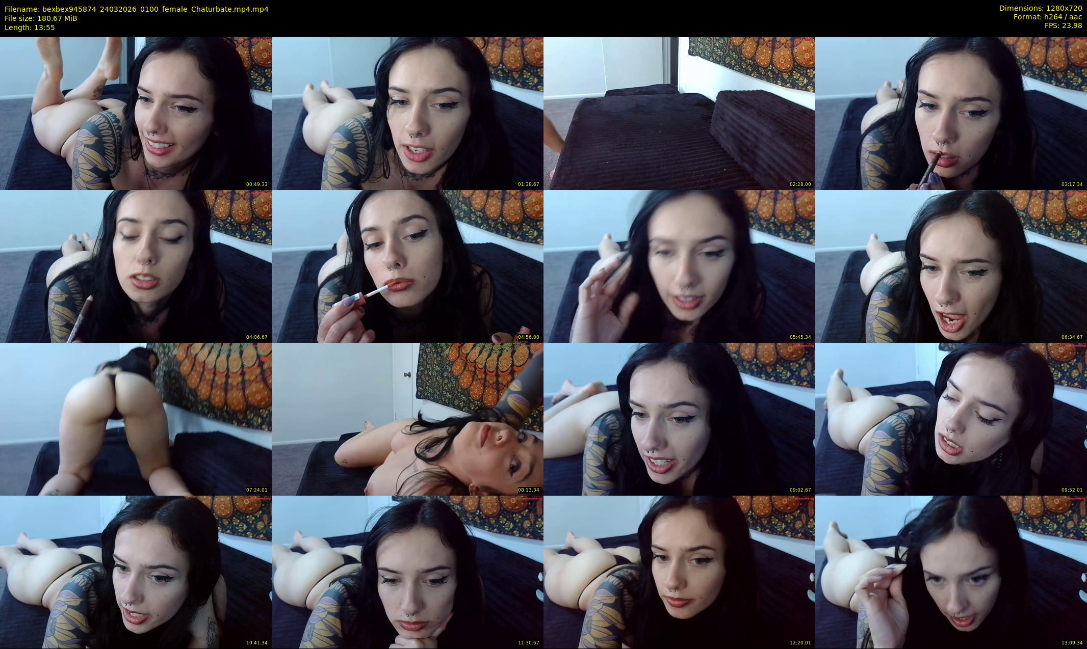 bexbex945874 — 14 minute Chaturbate female cam show recording, 720p, Mar 24, 2026