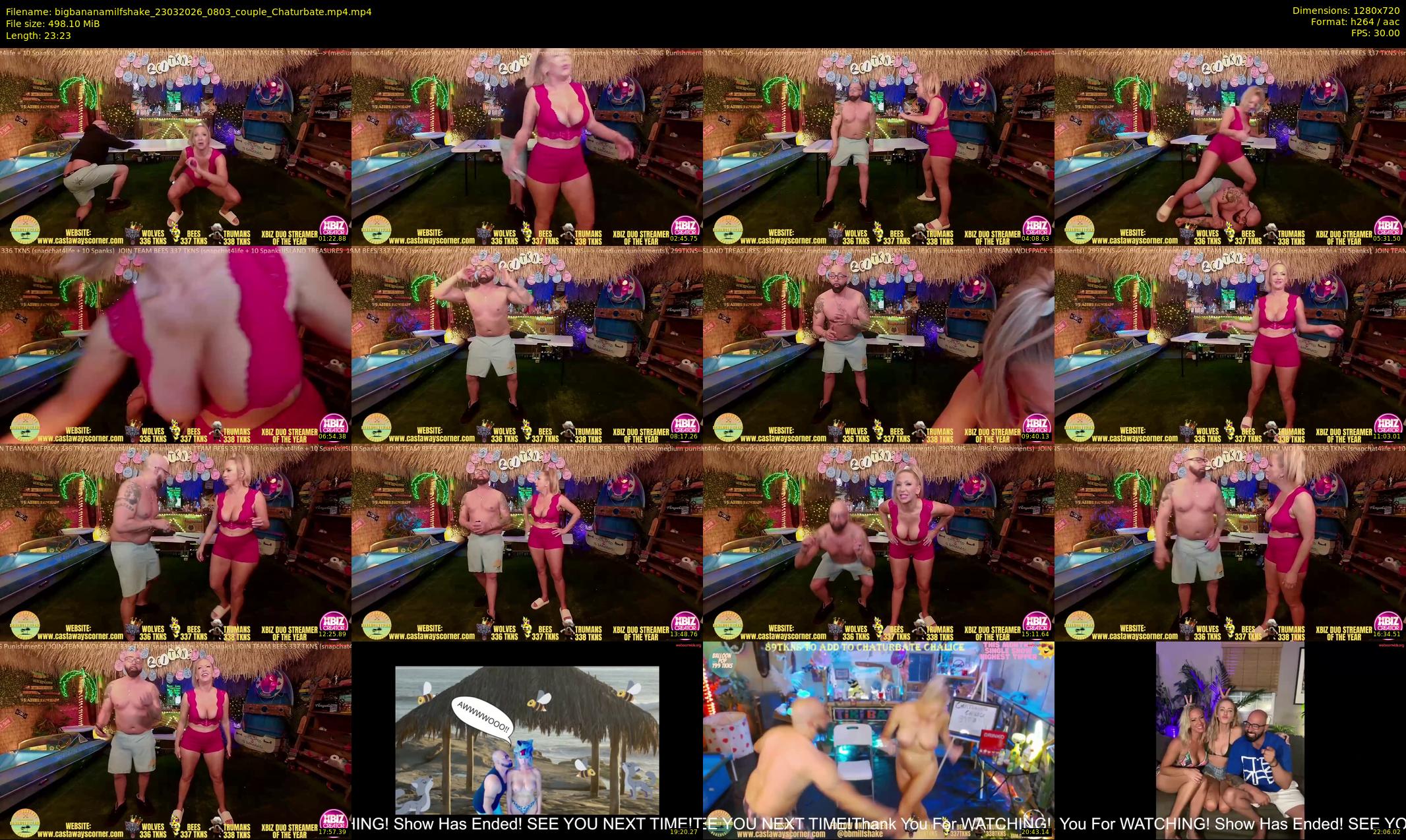 bigbananamilfshake — 24 minute Chaturbate couple cam show recording, 720p, Mar 23, 2026