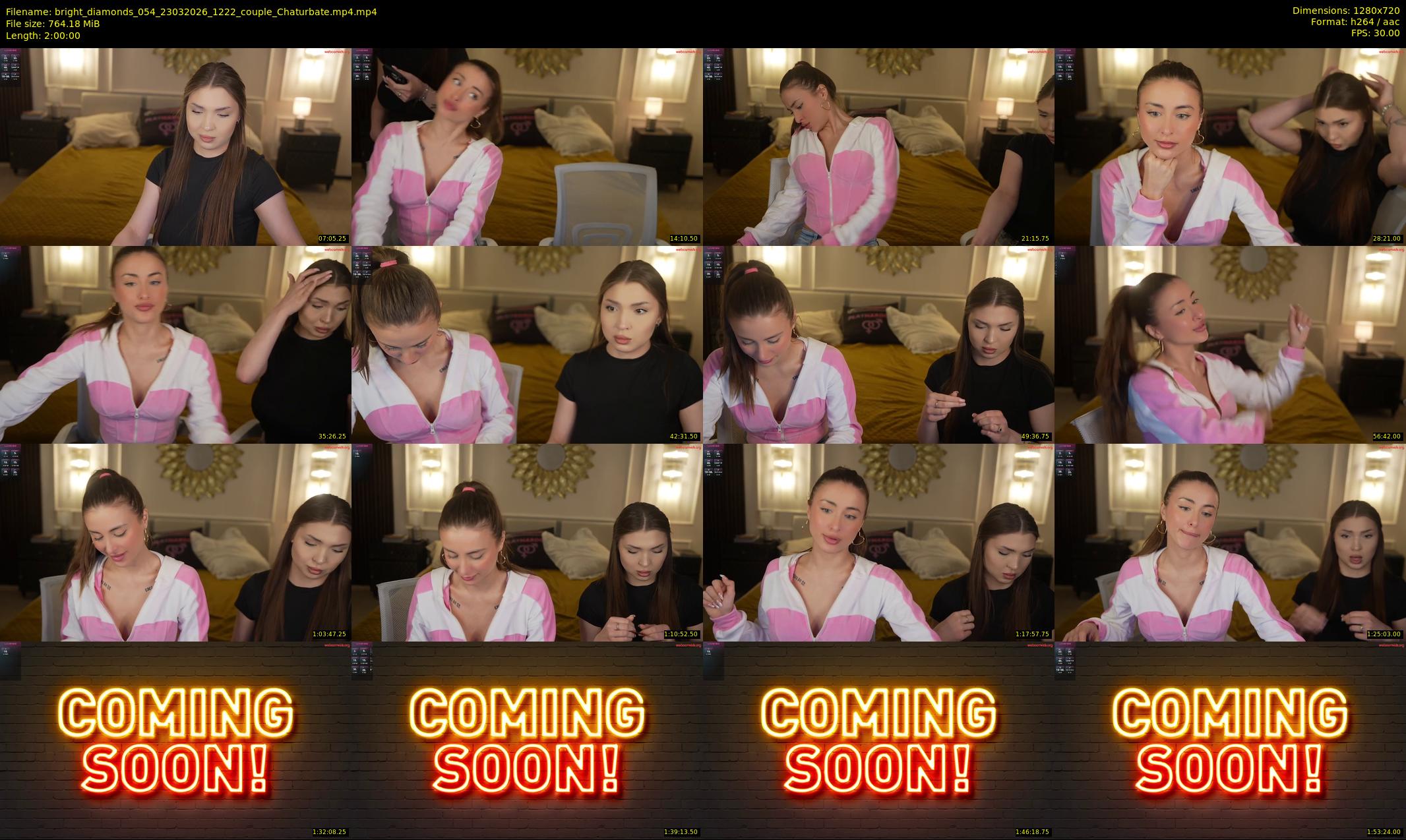 bright_diamonds_054 — 120 minute Chaturbate couple cam show recording, 720p, Mar 23, 2026